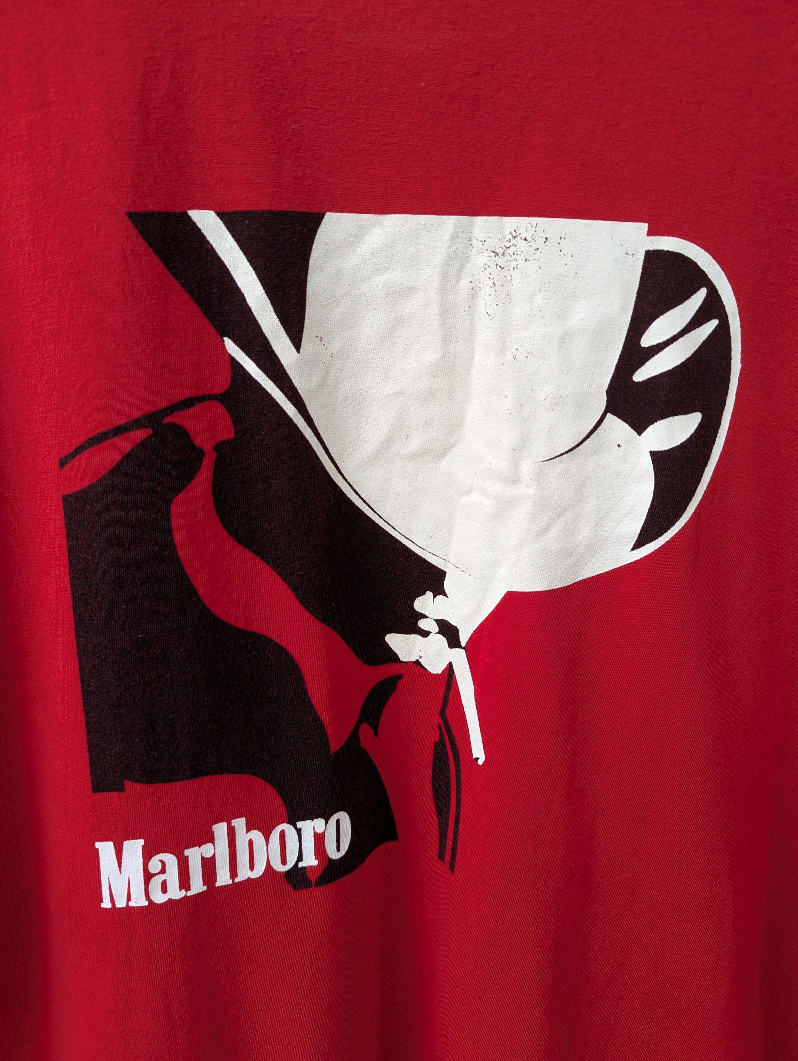 Marlboro Vintage Marlboro Cowboy Smoking Red Tshirt Size US L / EU 52-54 / 3 - 2 Thumbnail