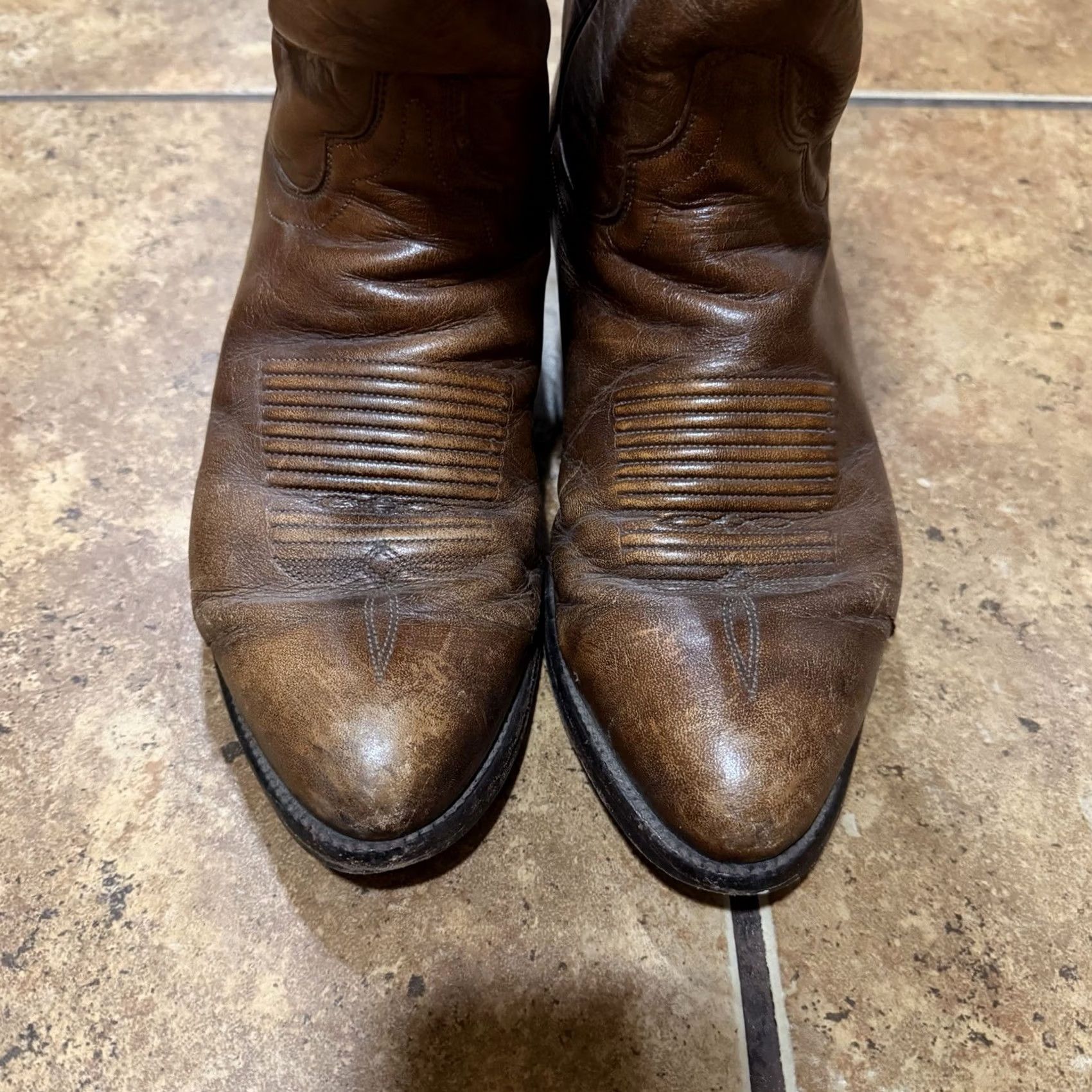 Vintage El Dorado Handmade Soft Leather Boots Men\'s Size 12 B Narrow Brown El Dorado Men main image 2