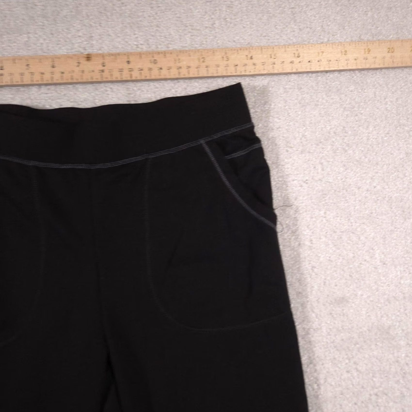Vintage ClimateRight by Cuddl Duds Leggings Womens Small Black Mid Rise Ankle Pockets Size 28" / US 6 / IT 42 - 7 Thumbnail