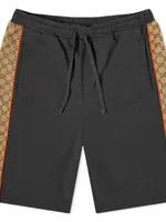 Gucci o1loc1c1225 770795 Cotton Jersey Shorts With GG Inserts Size US 36 / EU 52 - 2 Thumbnail
