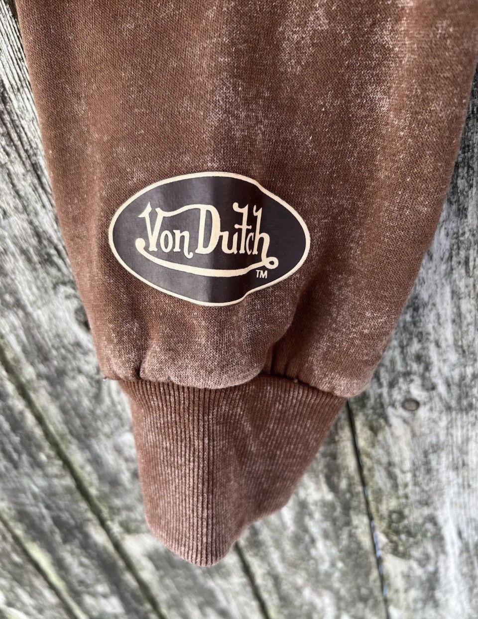 Von Dutch Official “Von Dutch” Embroidered Patch Brown Hoodie Large Size US L / EU 52-54 / 3 - 7 Thumbnail