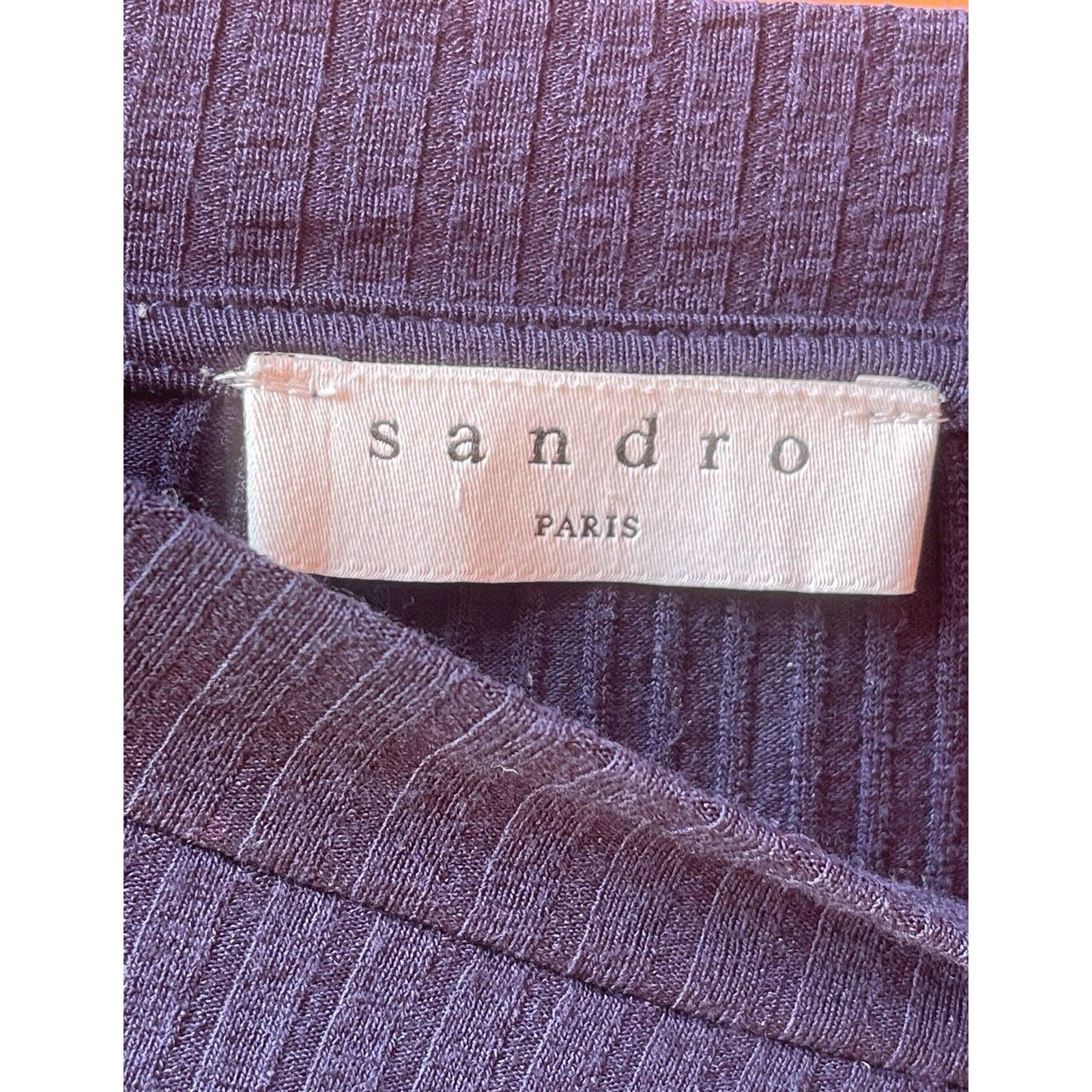 Sandro SANDRO Colorblock Pattern Bateau Neckline Blouse Size: XS Size S / US 4 / IT 40 - 6 Thumbnail