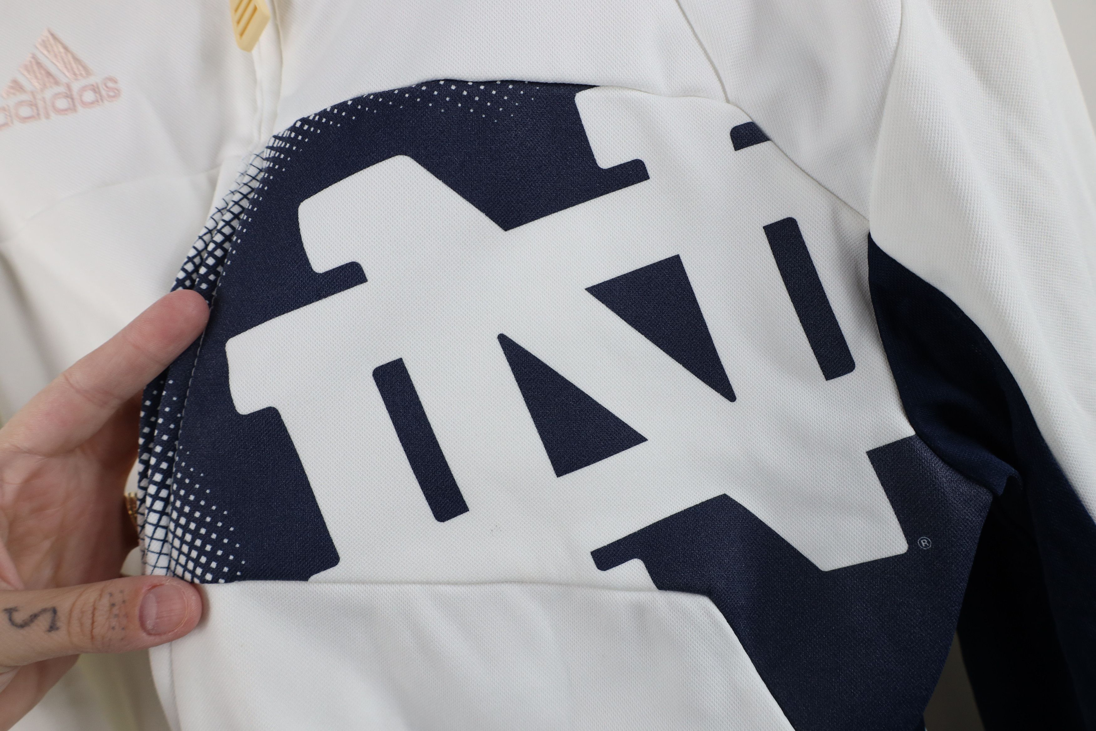 Adidas Adidas Notre Dame University Football Full Zip Jacket White Size US S / EU 44-46 / 1 - 4 Thumbnail