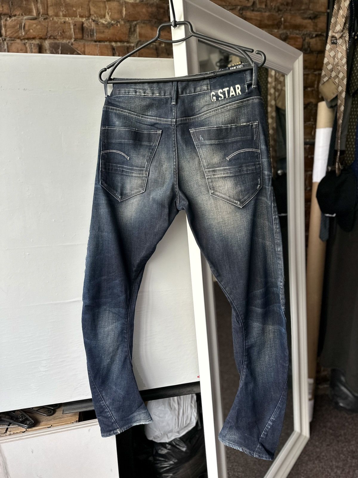 G-Star Men’s Jeans G-Star Raw Comfort Pale Denim Vintage Aged Blue Size US 27 - 3 Thumbnail
