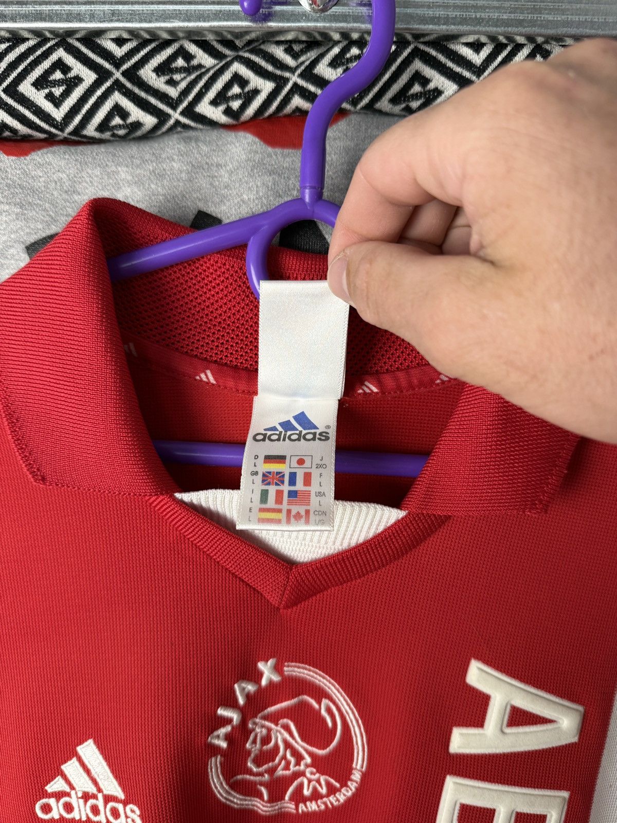 Adidas Vintage 2001 Adidas Jersey FC Ajax Amsterdam T Shirt Size US L / EU 52-54 / 3 - 8 Thumbnail
