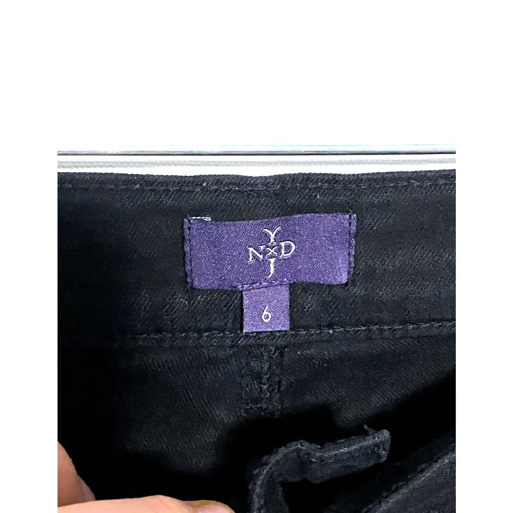 NYDJ NYDJ Black Linen Blend Crop Pants Trousers 6 Lift Tuck Summer Career Chic Womens Size 28" / US 6 / IT 42 - 3 Thumbnail