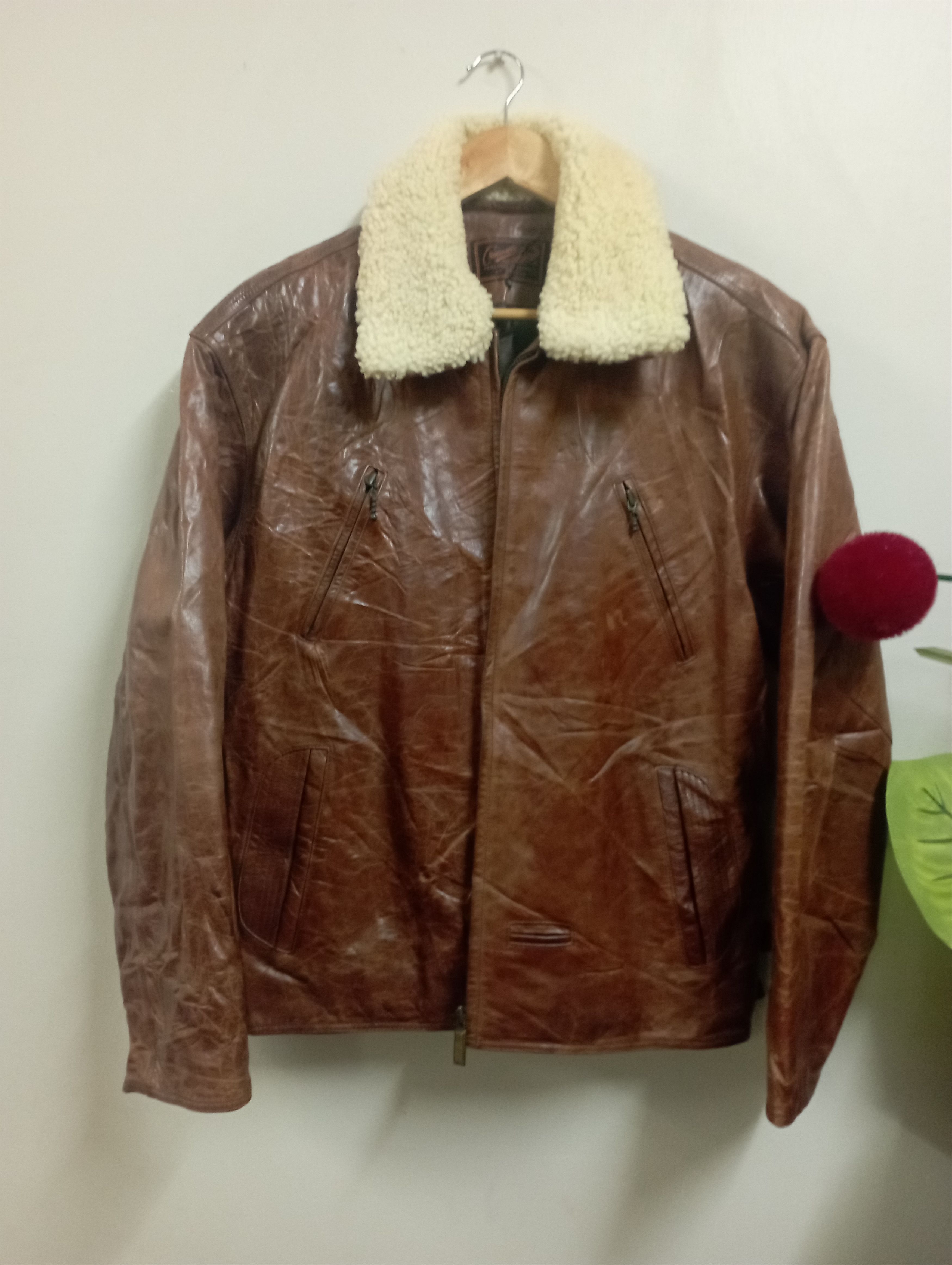 Schott Vintage Crocodile Leather Jacket Size US L / EU 52-54 / 3 - 2 Thumbnail