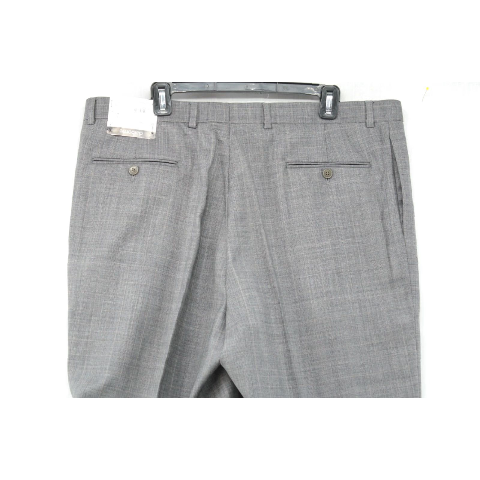 Liz Claiborne NWT Claiborne Pants 40 Long Gray Black Pleated Dress Unhemmed Partial Lined Mens Size US 40 / EU 56 - 6 Thumbnail