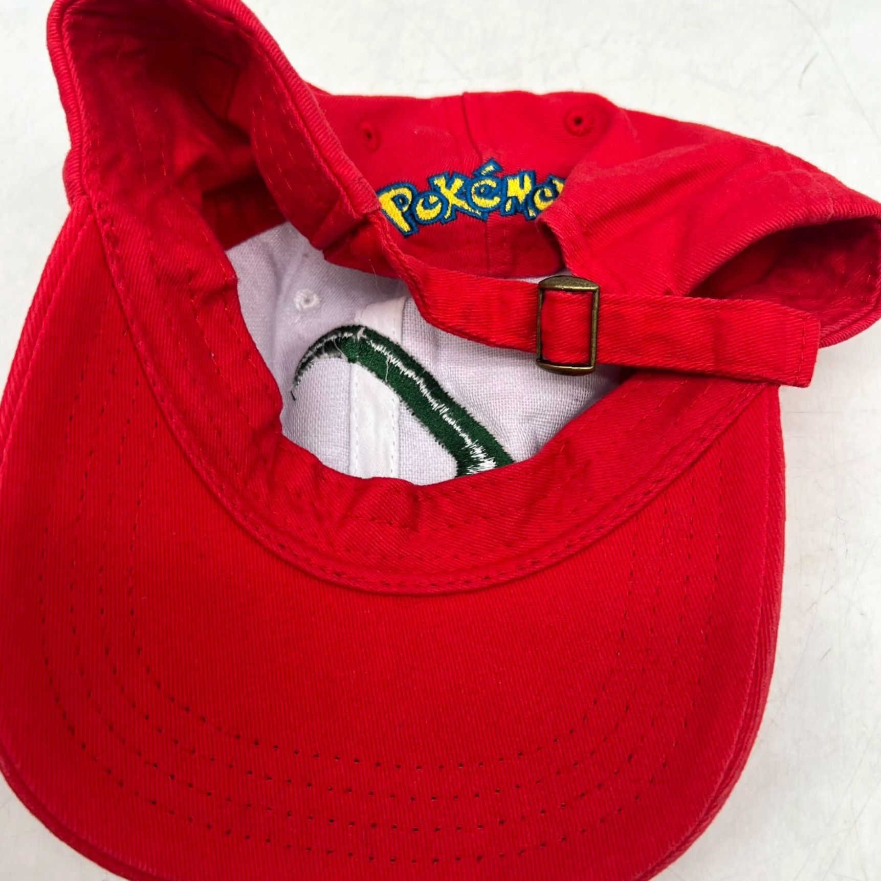 Vintage Pokémon Hat Baseball Cap Strapback Ash Ketchum Logo Trainer Catcher 90s Anime Cartoon Unisex Adults Red One Size Vintage Cap Hat Size ONE SIZE - 6 Thumbnail