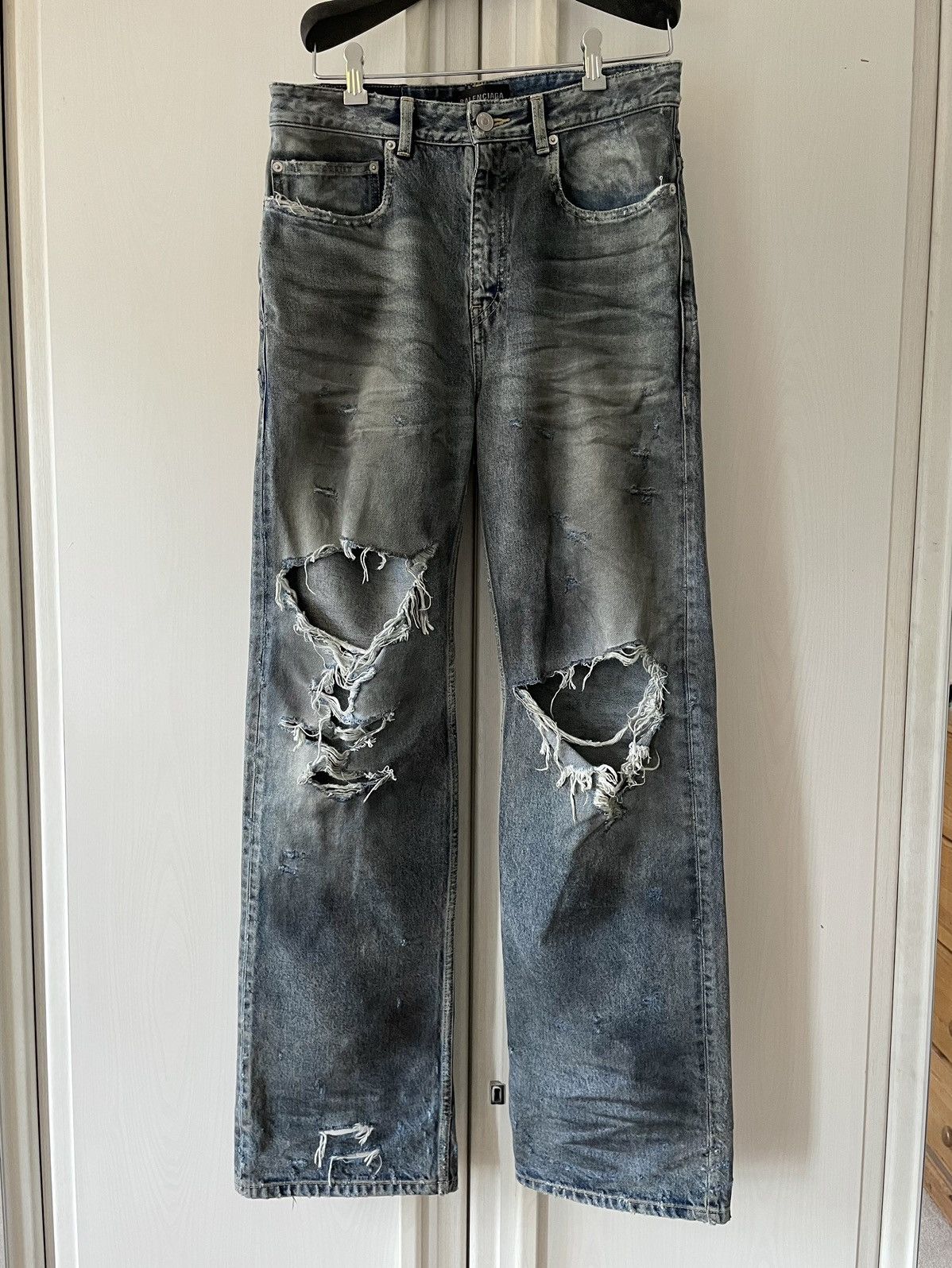 Balenciaga *RARE* Slim Mud Show Distressed Jeans (S) Size US 30 / EU 46 - 1 Thumbnail