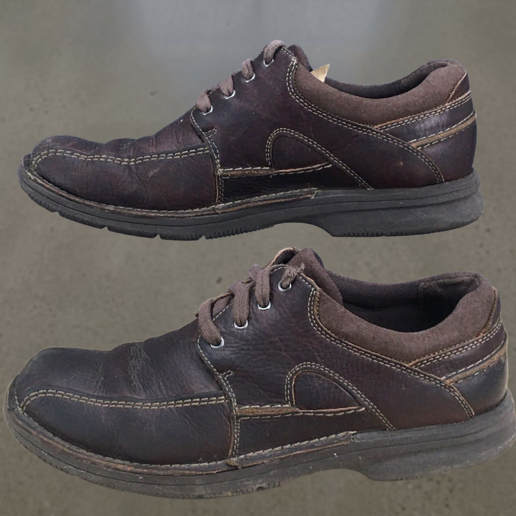 Clarks Clarks Shoes Mens 9.5M Oxford Leather Brown Casual Lace Up Low Top Comfort 66250 Size US M / EU 48-50 / 2 - 1 Thumbnail