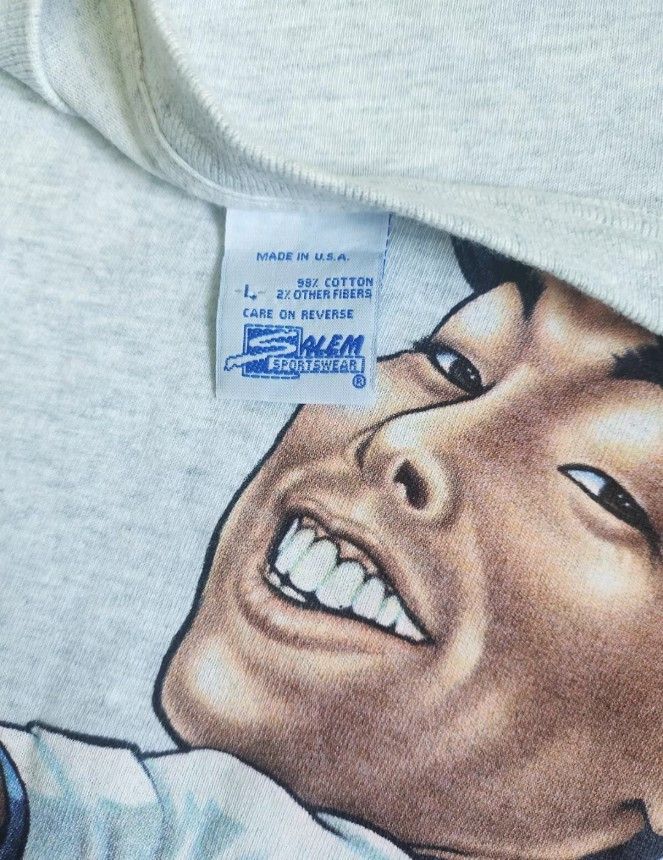 MLB × Salem Sportswear × Vintage Vintage Hideo Nomo "The Tornado" Caricature 90s t-shirts Size US L / EU 52-54 / 3 - 9 Thumbnail
