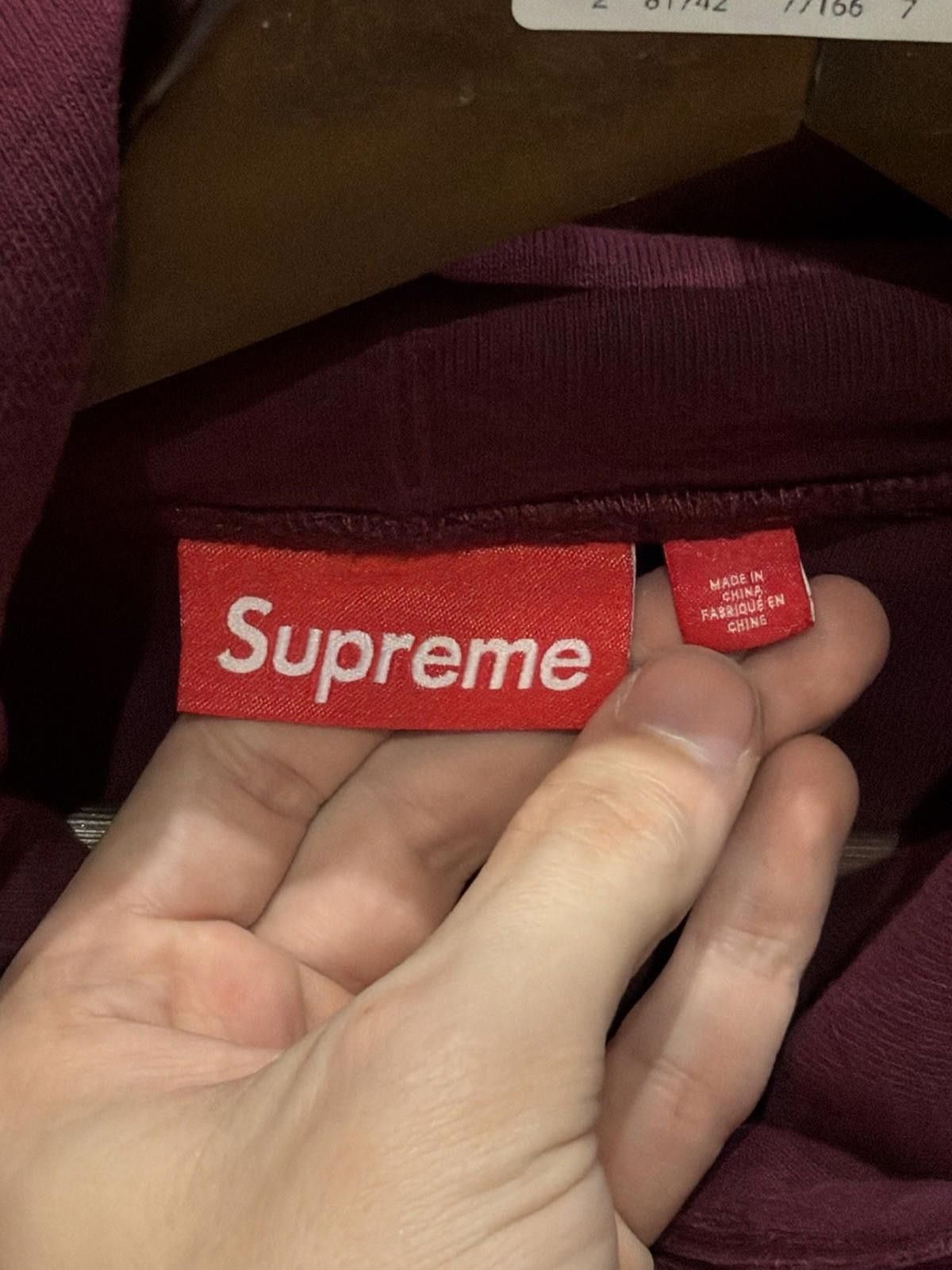 Supreme Size Large Supreme Overlock Hooded Sweatshirt Burgundy NEW Size US L / EU 52-54 / 3 - 8 Thumbnail