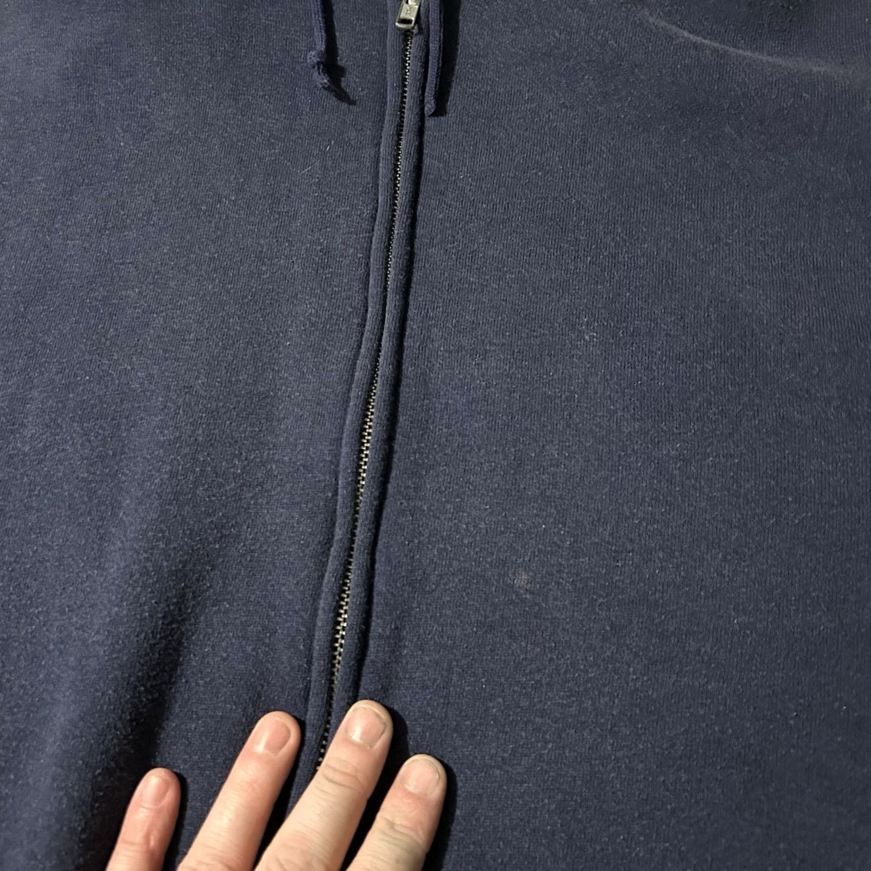 Jerzees VINTAGE Jerzees Hoodie Full Zip 90s Navy XL Mens Size US XL / EU 56 / 4 - 2 Thumbnail