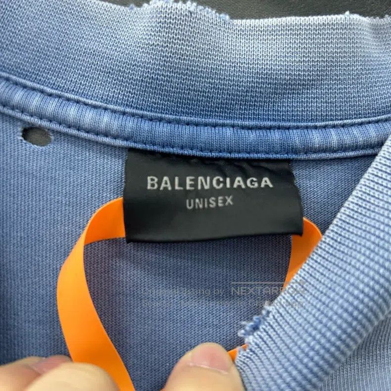 Balenciaga Balenciaga Blue Tape Short Sleeve Size US S / EU 44-46 / 1 - 3 Thumbnail