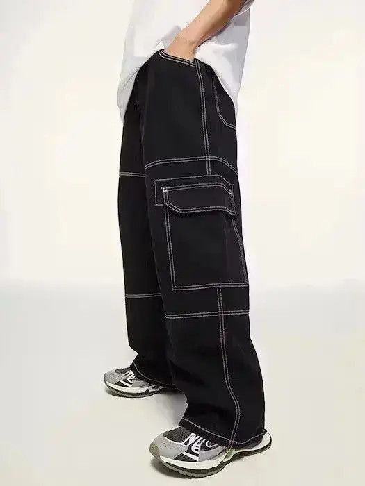 Japanese Brand Multi Pocket Baggy Cargo Denim Size US 32 / EU 48 - 5 Thumbnail