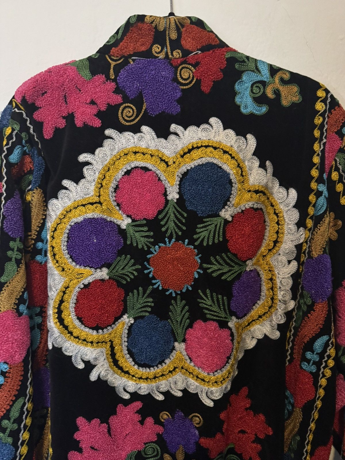 Handmade Turkish Handmade Floral Embroidered Full Length Kaftan Size ONE SIZE - 12 Thumbnail
