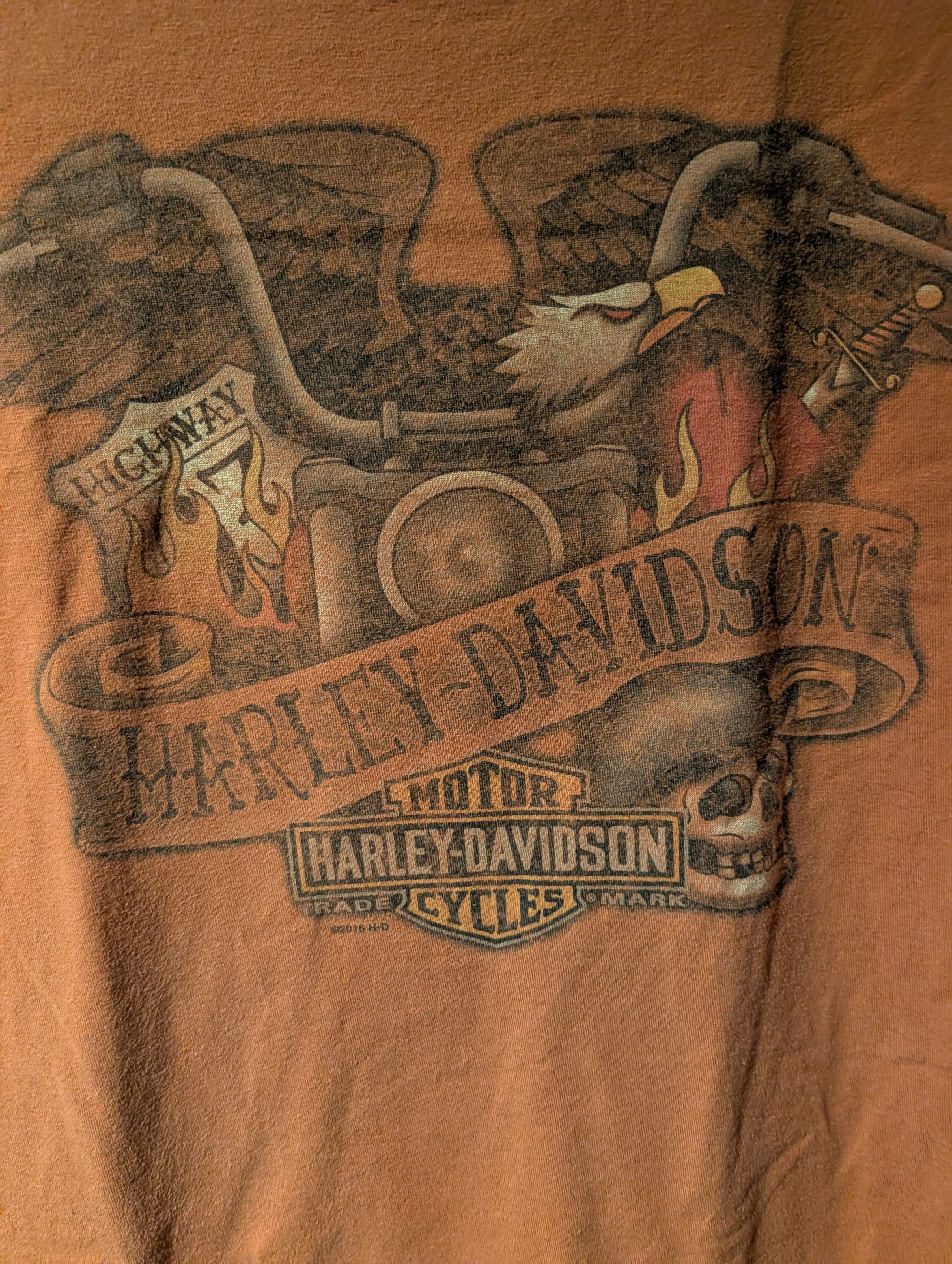 Harley Davidson Vintage 2015 Harley Davidson Motorcycle Pennsylvania T-Shirt Size US XL / EU 56 / 4 - 2 Thumbnail