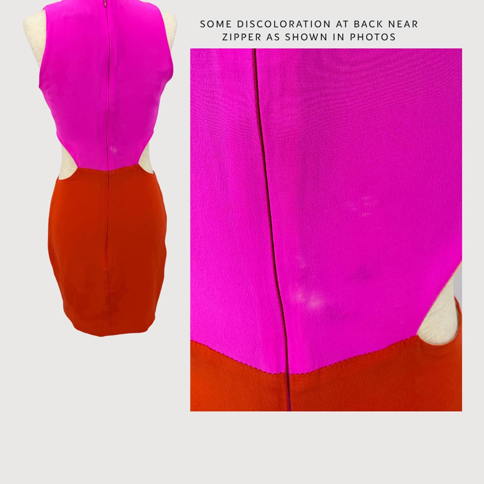 Other Naven Silk Cut Out Colorblock Dress Fuchsia/Red Size M Size M / US 6-8 / IT 42-44 - 5 Thumbnail