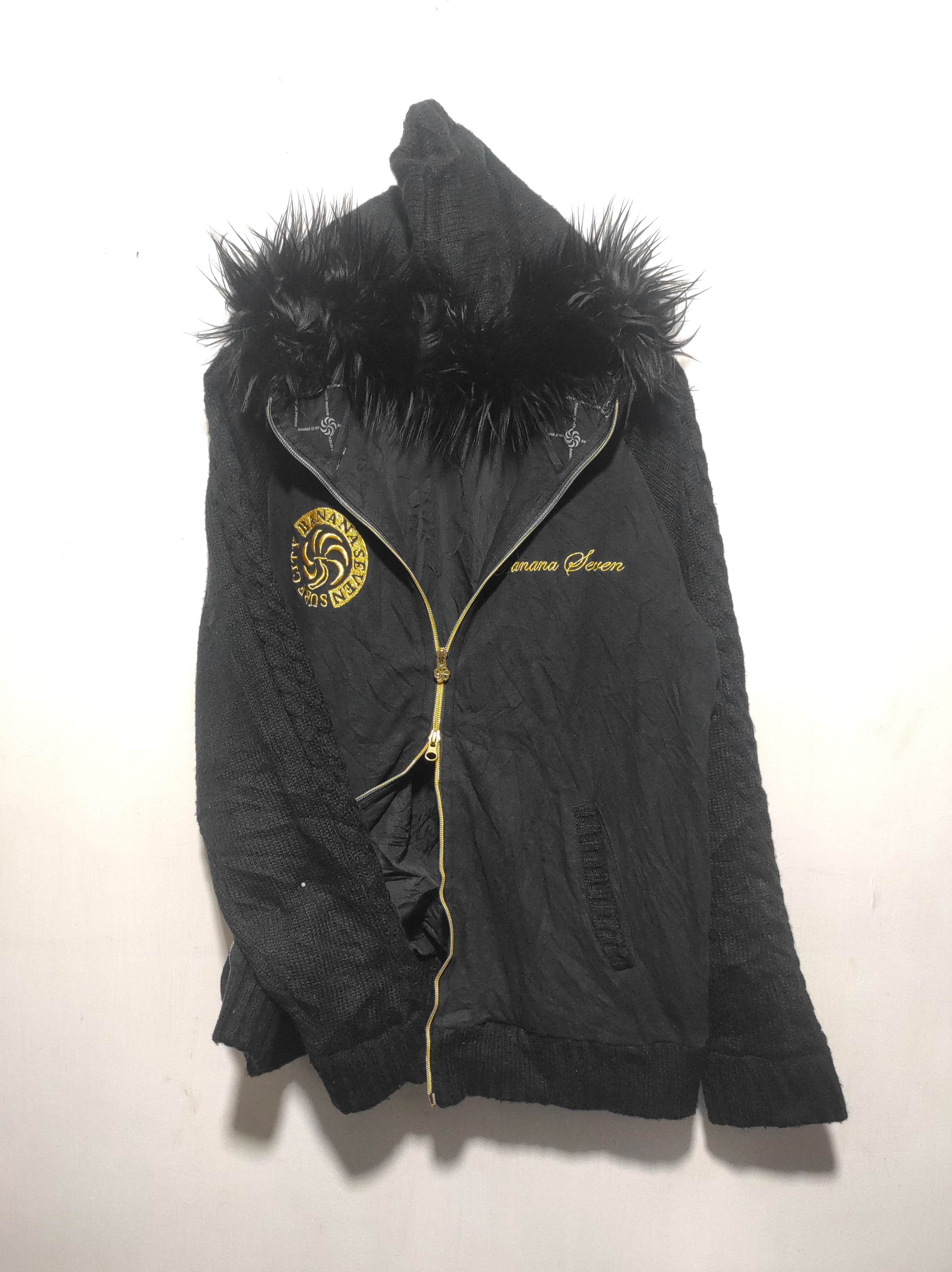 Banana Seven Double Zip Fur Hoodie if six was nine style