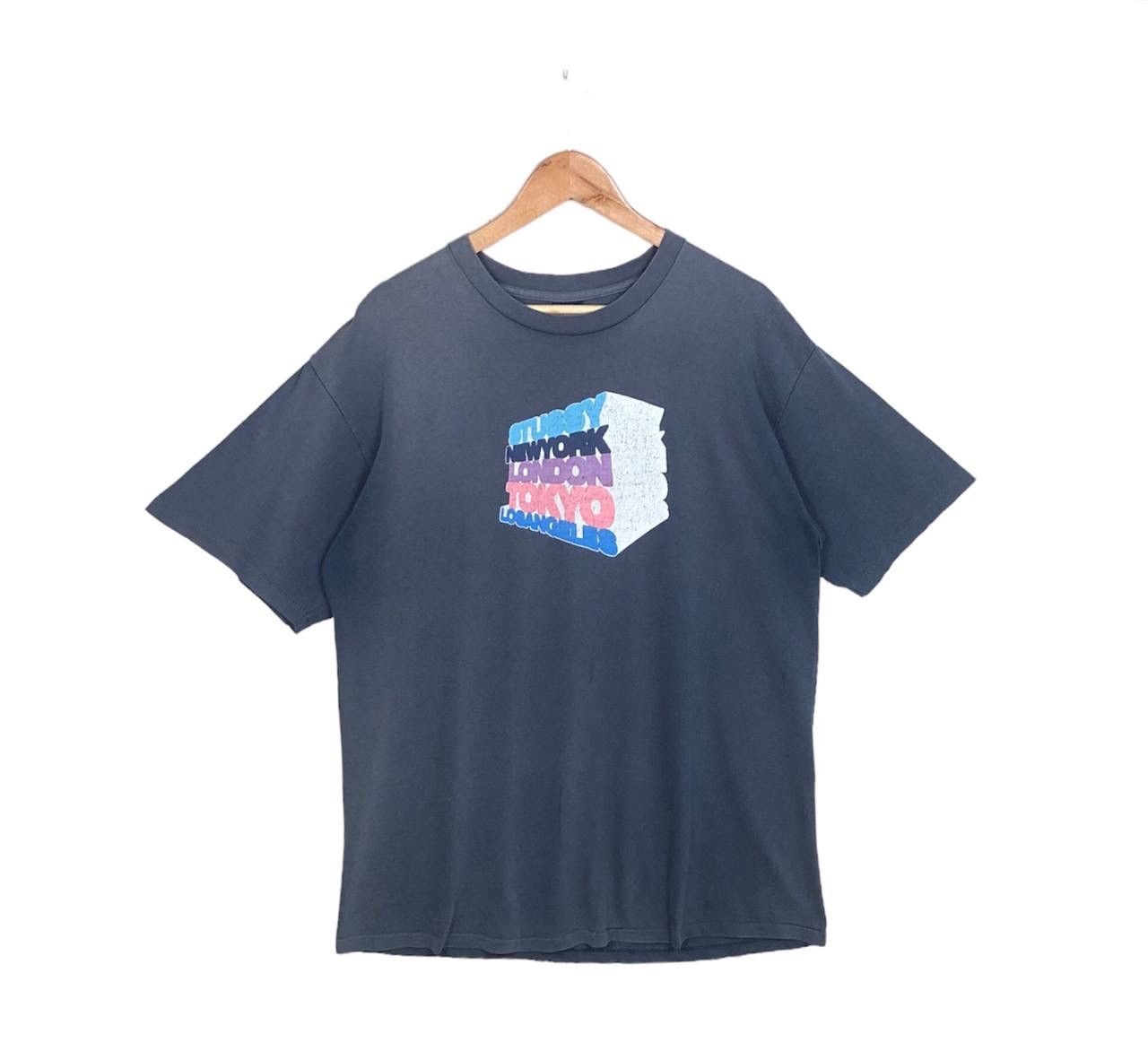 Stussy 90s Stussy USA Cities Block Tee Shirt Skateboard Faded Size US L / EU 52-54 / 3 - 1 Thumbnail