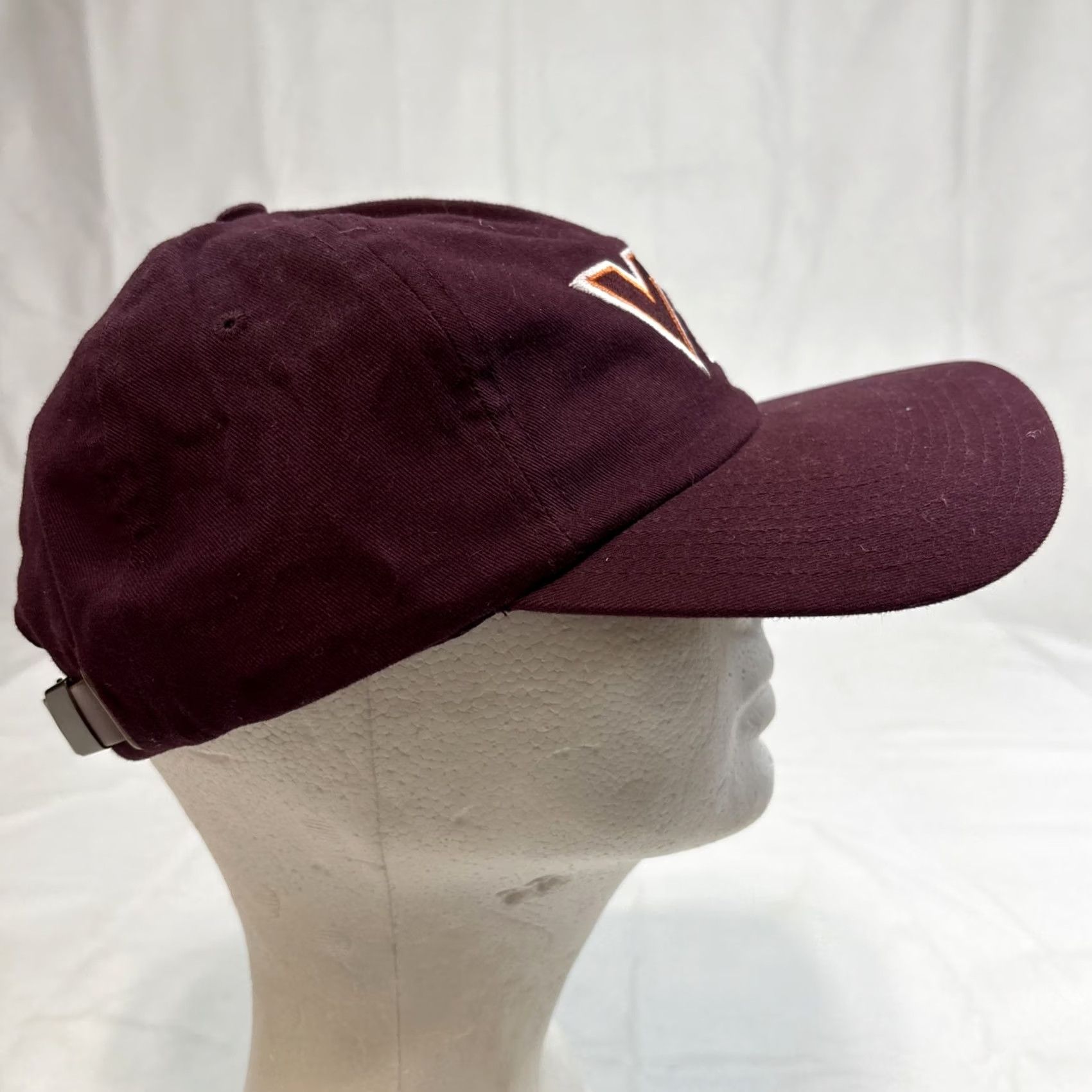 Vintage Head To Toe Virginia Tech Baseball Cap Adjustable Strapback Red NOS Deadstock Mens One Size Cap Size ONE SIZE - 3 Thumbnail