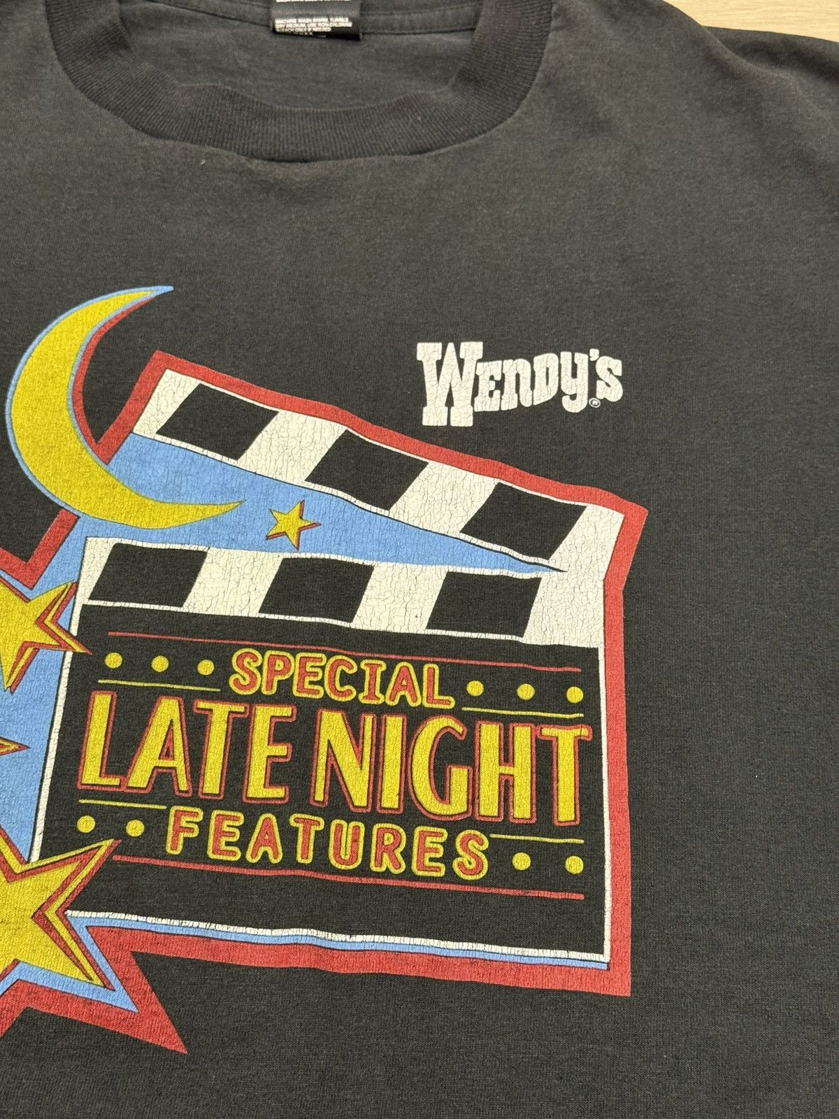 Vintage Vintage 90s Wendy’s Special Late Night Features Tee Size US XL / EU 56 / 4 - 5 Thumbnail