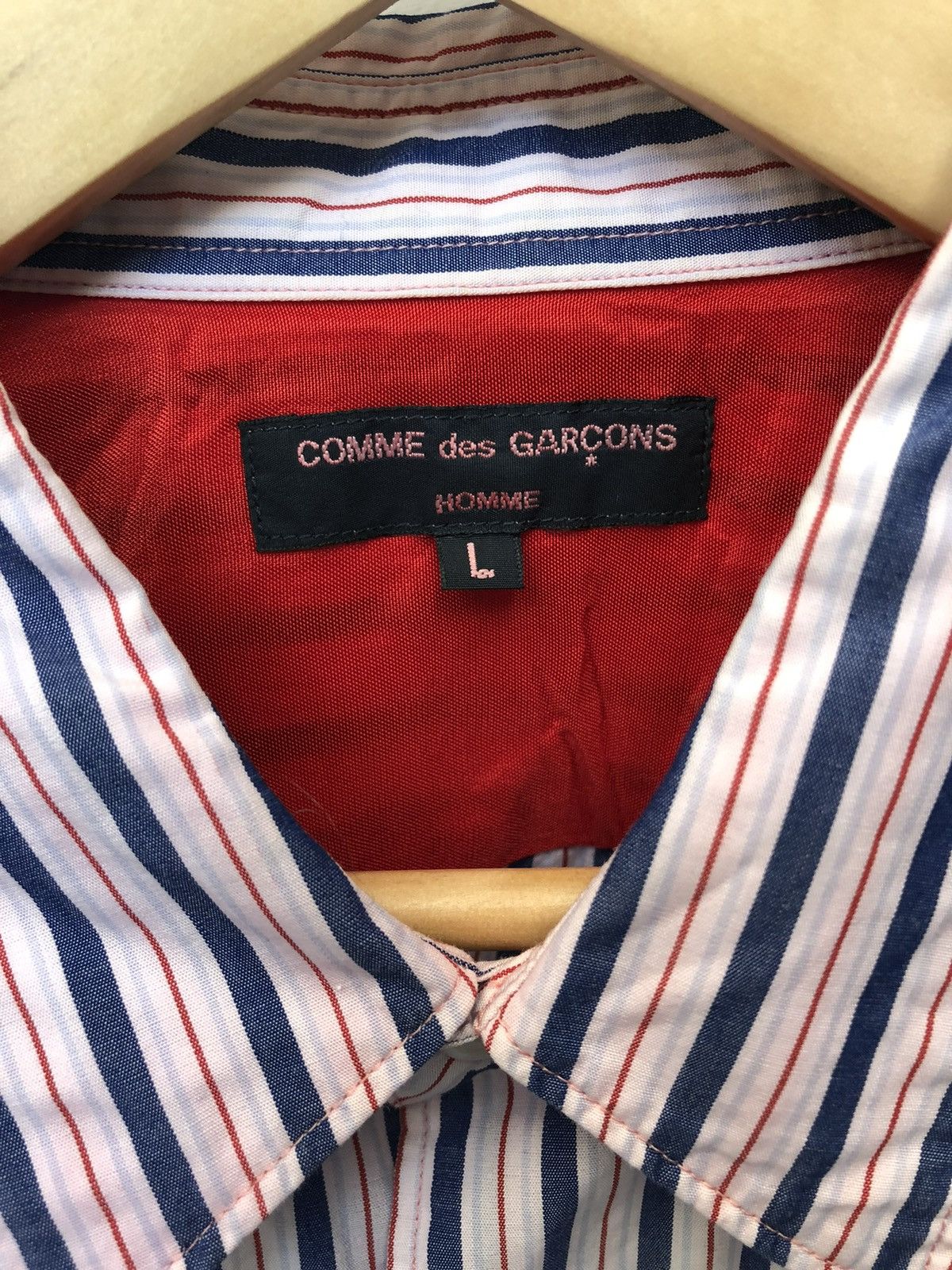 Comme des Garcons Homme Comme des garçons homme striped shirt Size US L / EU 52-54 / 3 - 3 Thumbnail