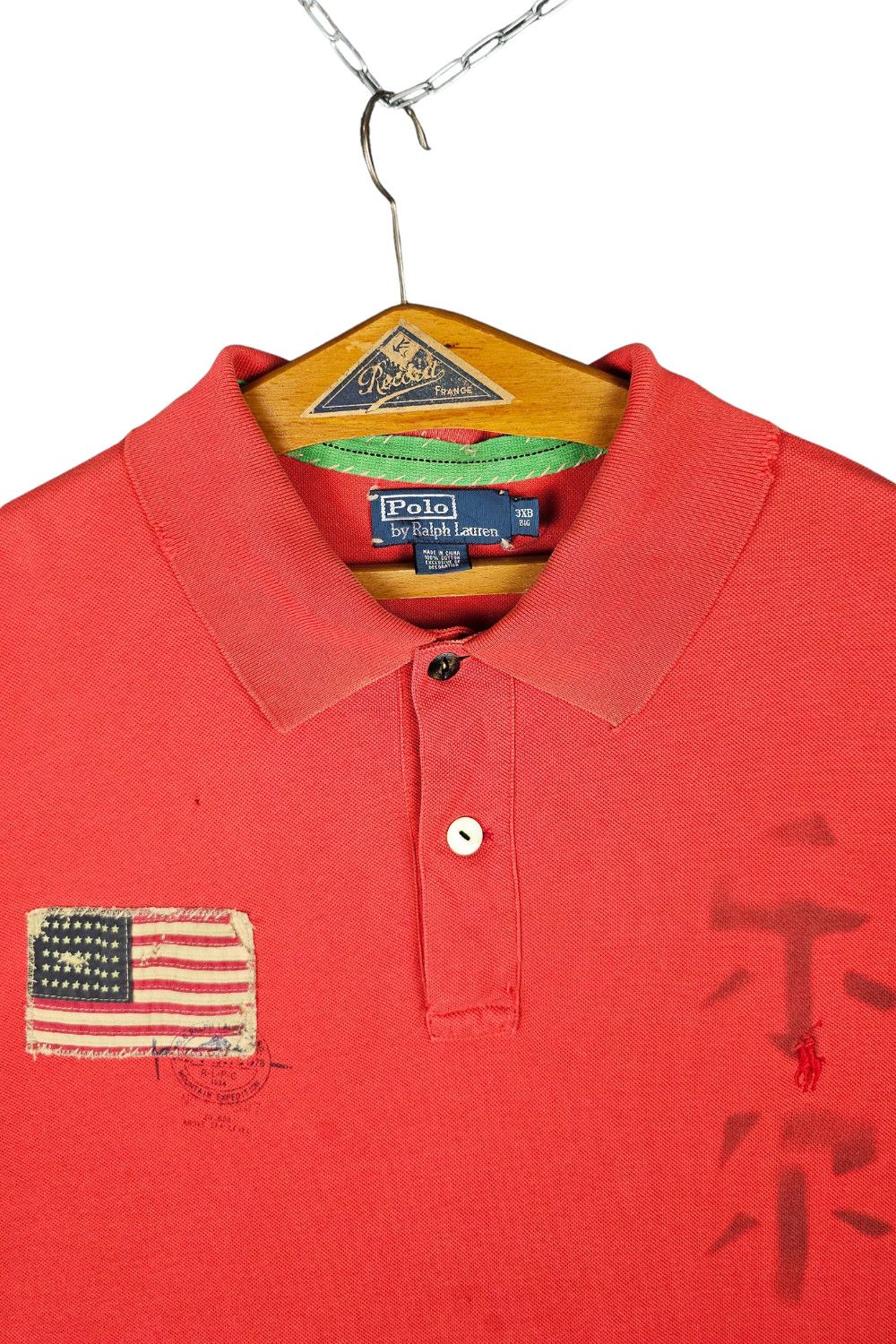 Polo Ralph Lauren PRL 3XB “Expedition / Kanji” Flag Patch Polo - Late 2000s Size US XXL / EU 58 / 5 - 4 Thumbnail