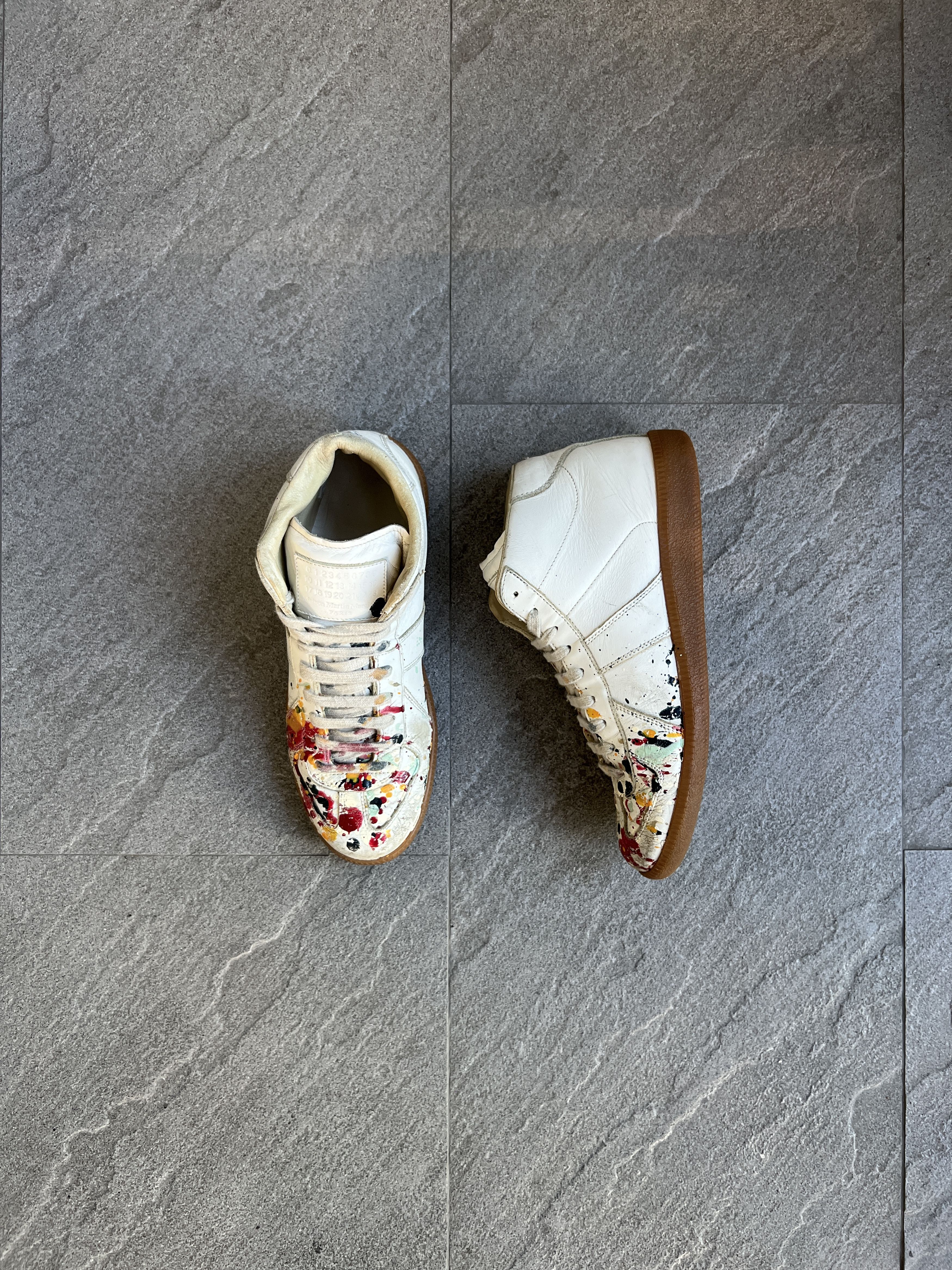 Maison Margiela Maison Margiela Paint Splatter Replica High Top EU40 Size US 7 / EU 40 - 5 Thumbnail
