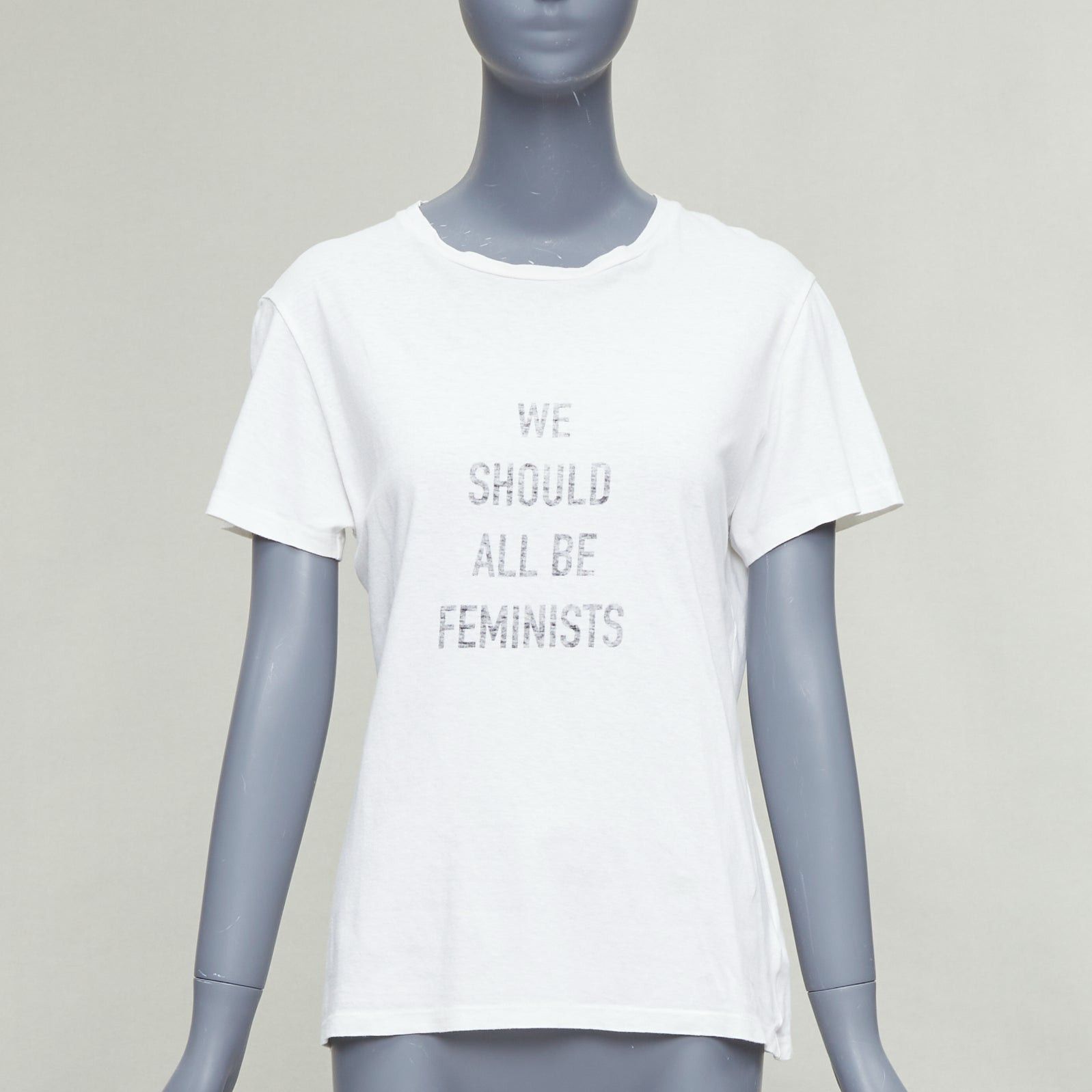 We Should All Be Feminists T-Shirt White Cotton and Linen