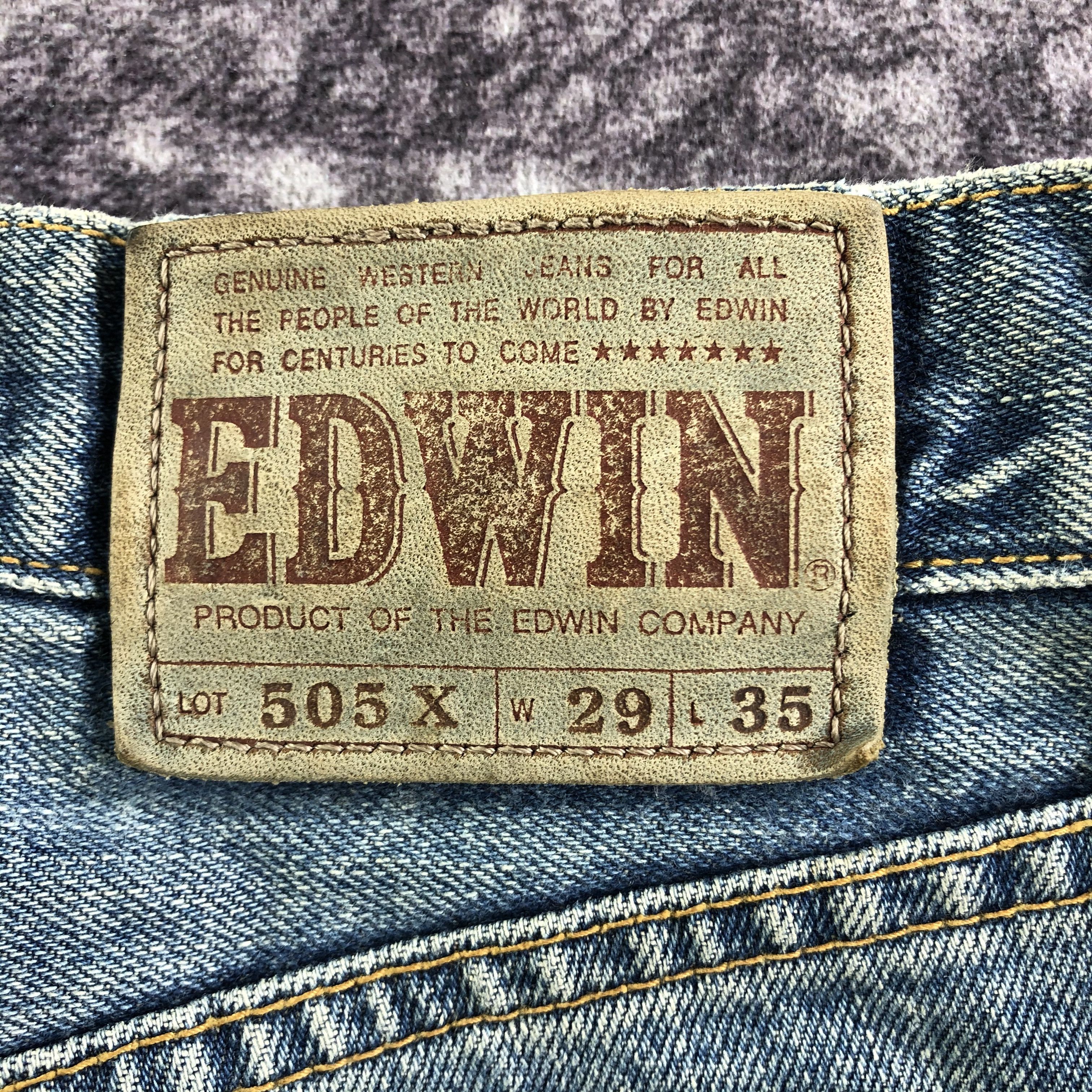 Edwin × Vintage Vintage Edwin 505 Selvedge Jeans-JM3697 Size 29" - 5 Thumbnail
