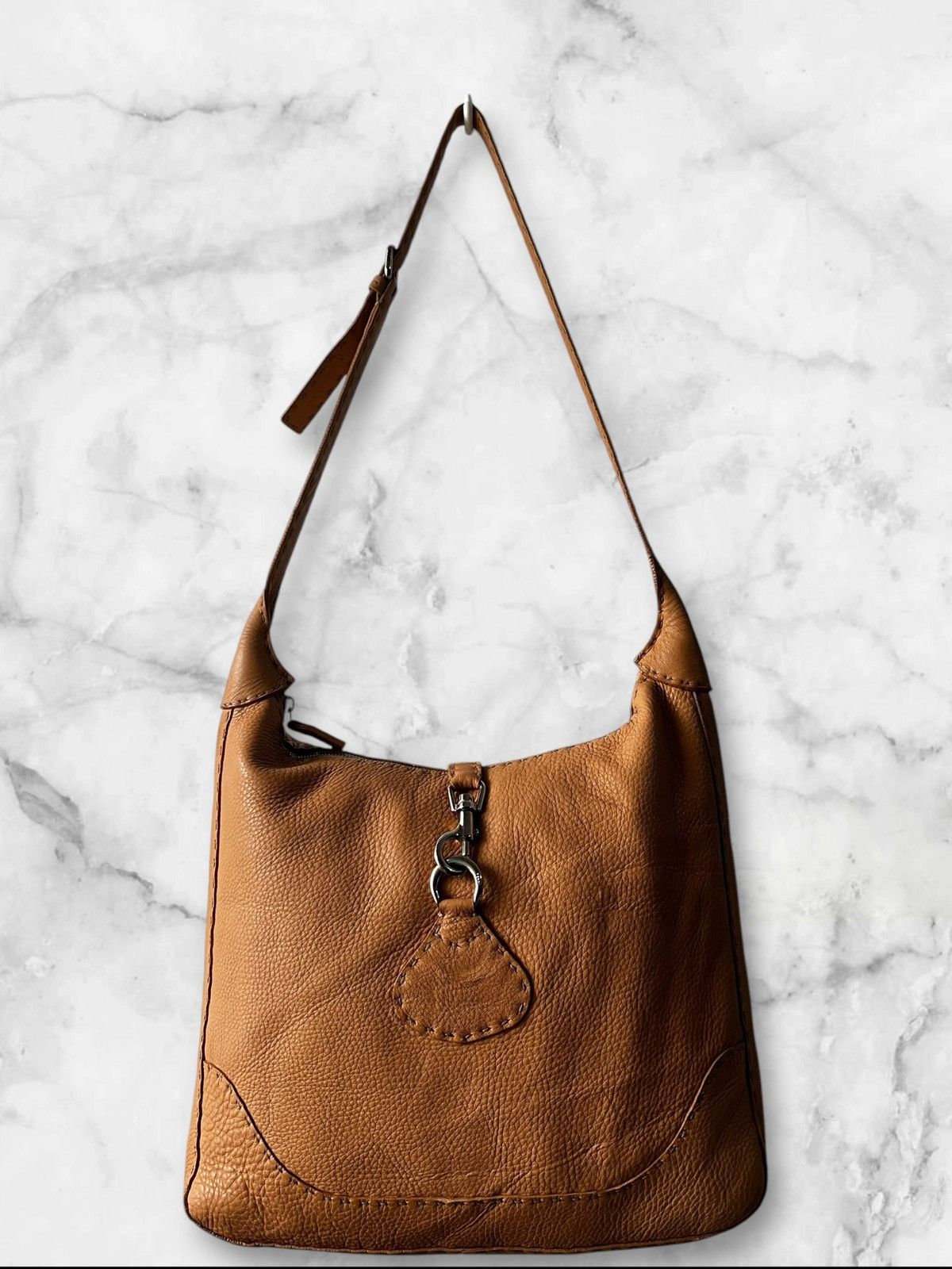 Fendi Fendi Selleria Trim Leather Shoulder Bag Size ONE SIZE - 1 Thumbnail