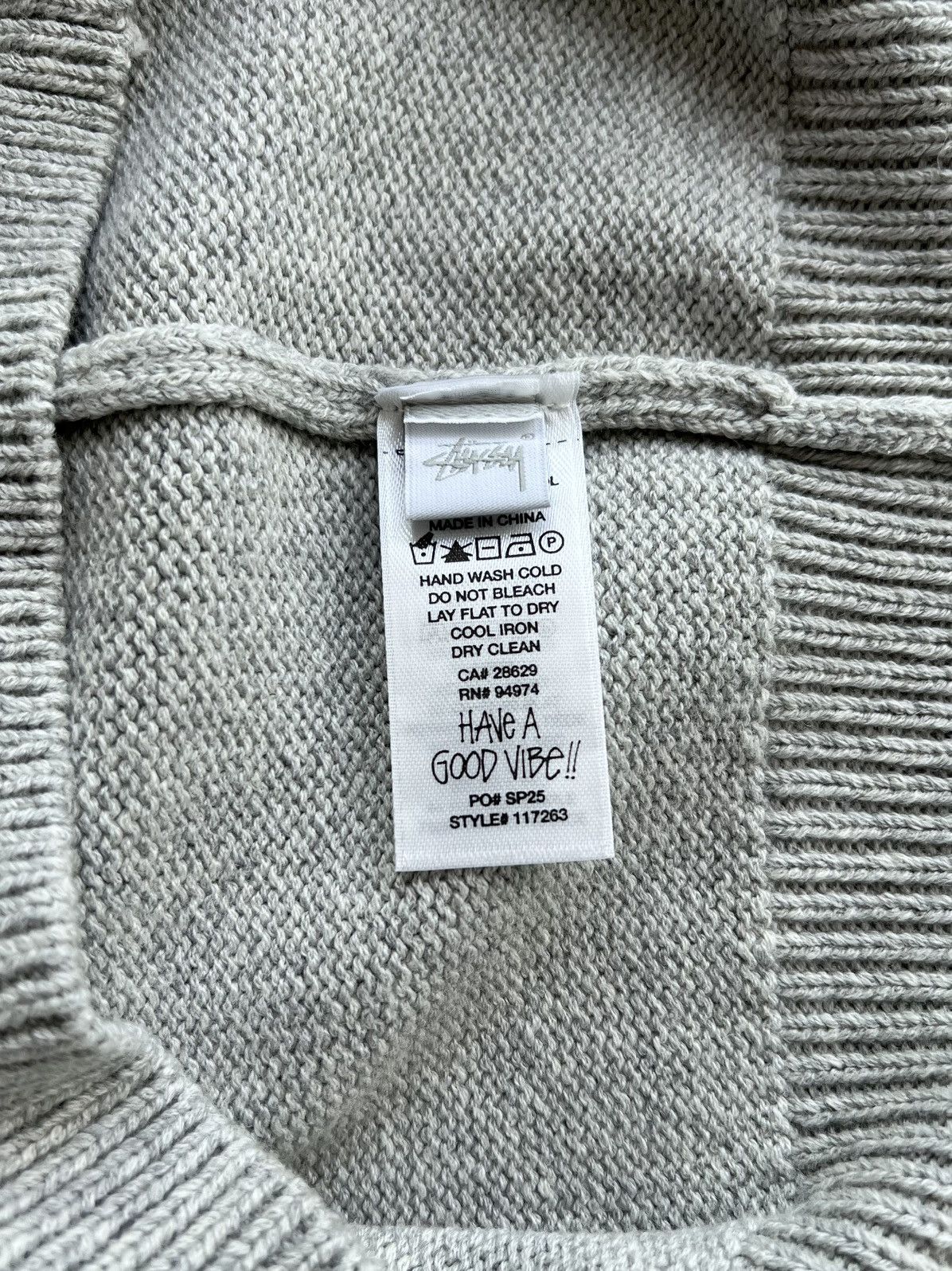Stussy Stussy Handwritten Sweater Heather Grey Large Size US L / EU 52-54 / 3 - 10 Thumbnail