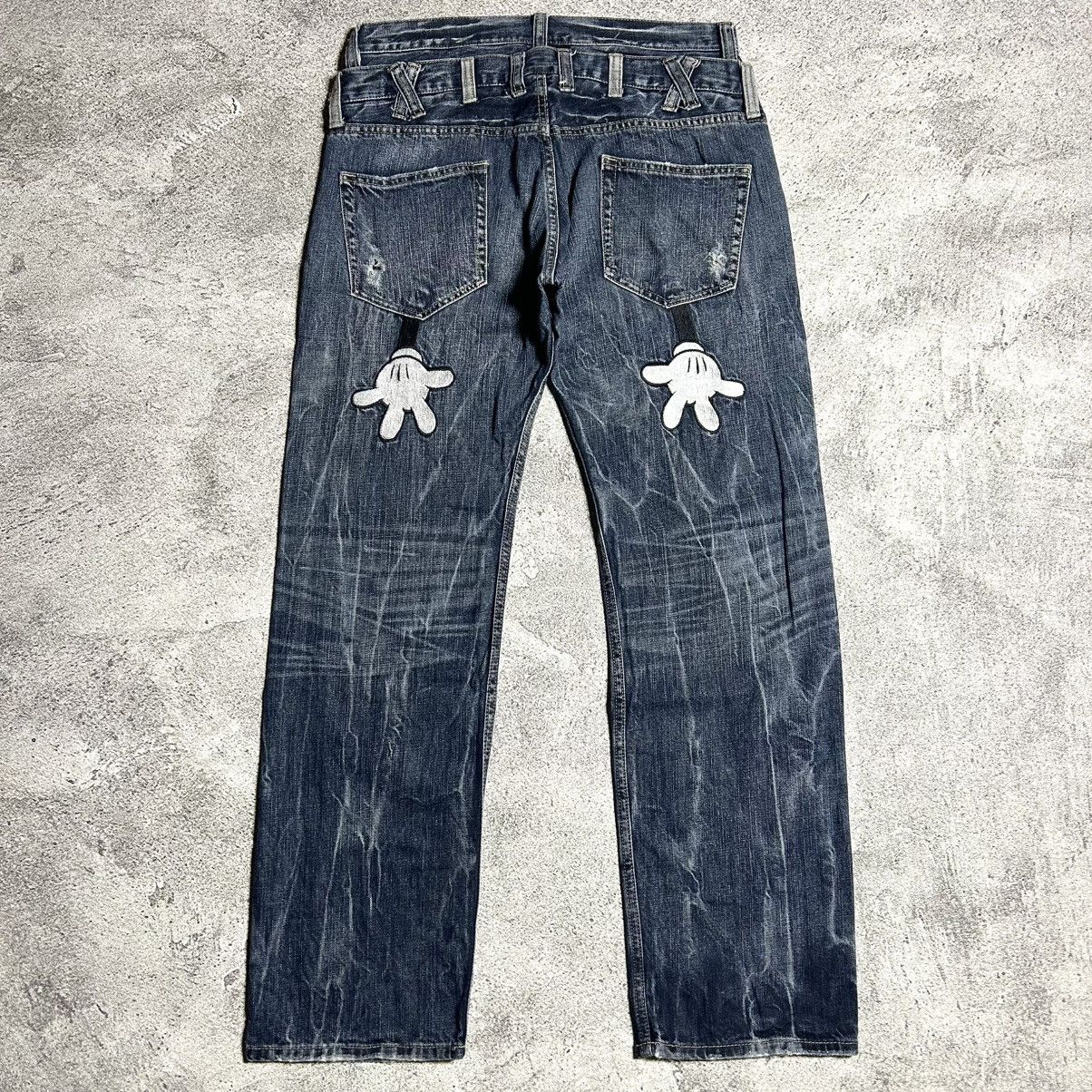 Disney Vintage Denim Doublewaist DISNEY PATCH ART BORDIR Size US 34 / EU 50 - 2 Thumbnail