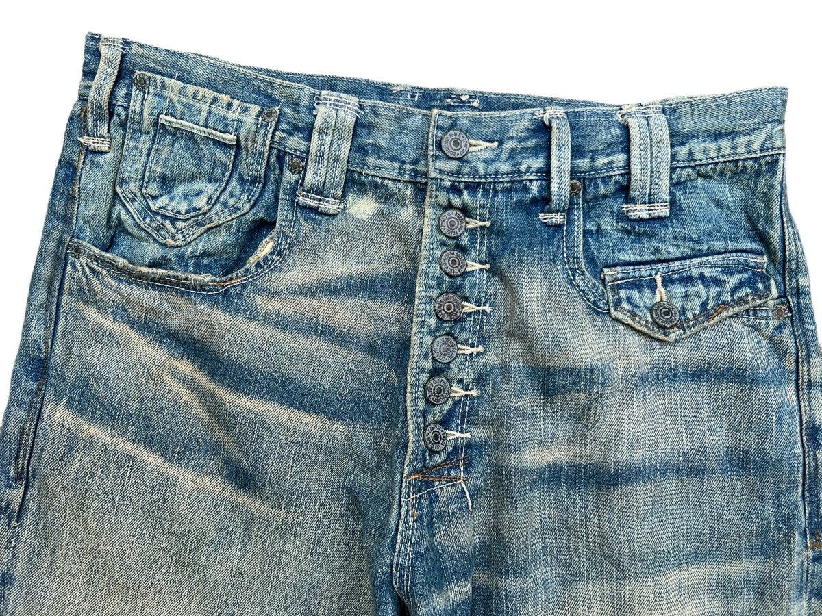 Japanese Brand Bond & Peace Patchwork Distressed Baggy Denim Jeans 32x32 Size US 32 / EU 48 - 7 Thumbnail