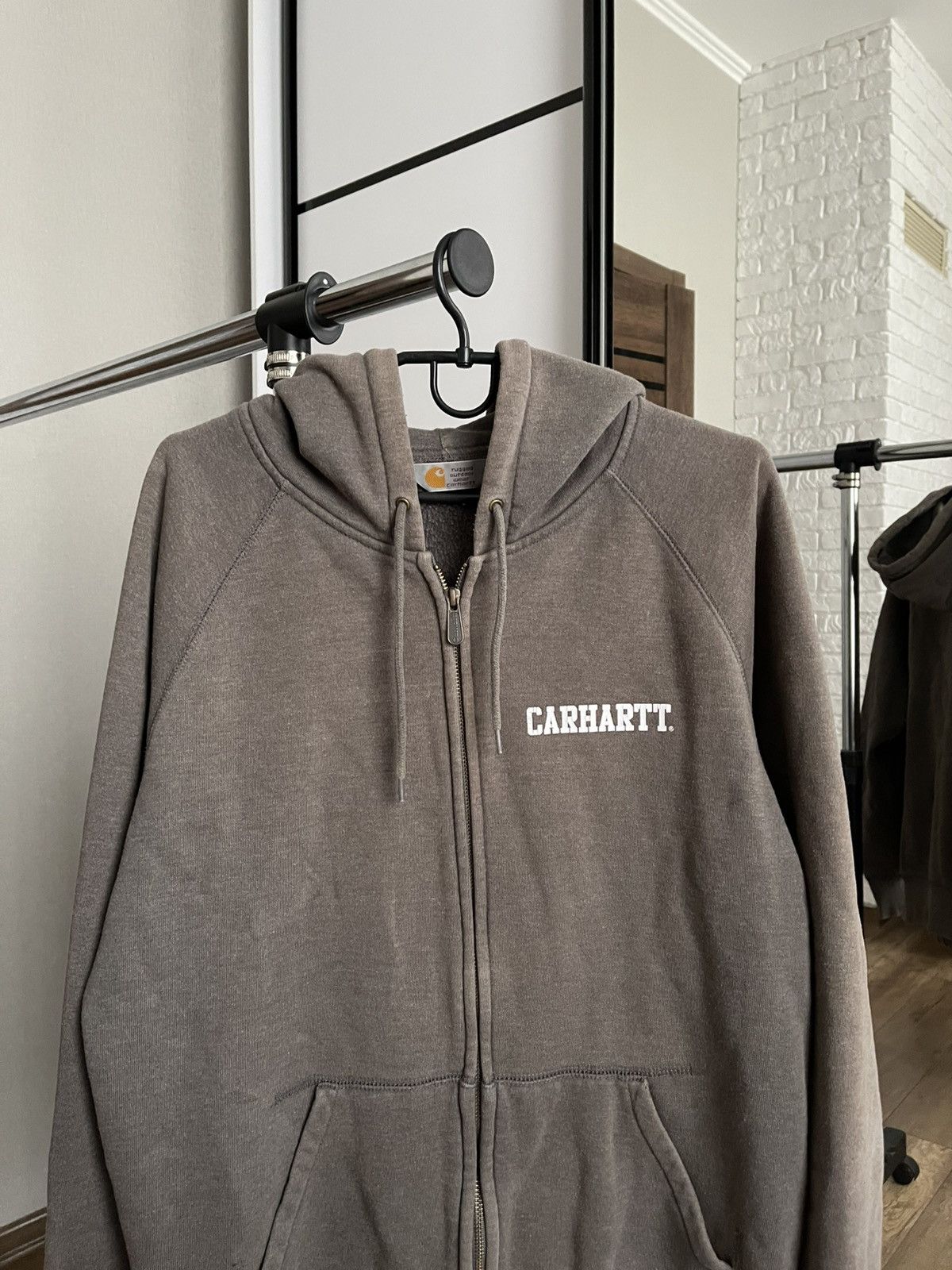 Carhartt Carhartt Faculty Hooded Zip Jacket Vintage Faded Size US L / EU 52-54 / 3 - 5 Thumbnail