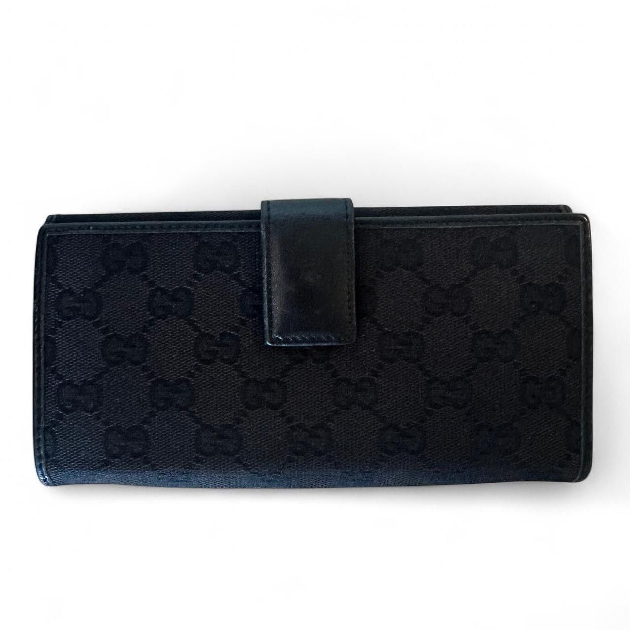 Gucci GUCCI Black GG Monogram bi-fold wallet signature GG canvas Size ONE SIZE - 2 Thumbnail