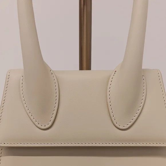 Jacquemus Jacquemus Le Chiquito Moyen Top-Handle Leather Bag - Ivory Size ONE SIZE - 7 Thumbnail