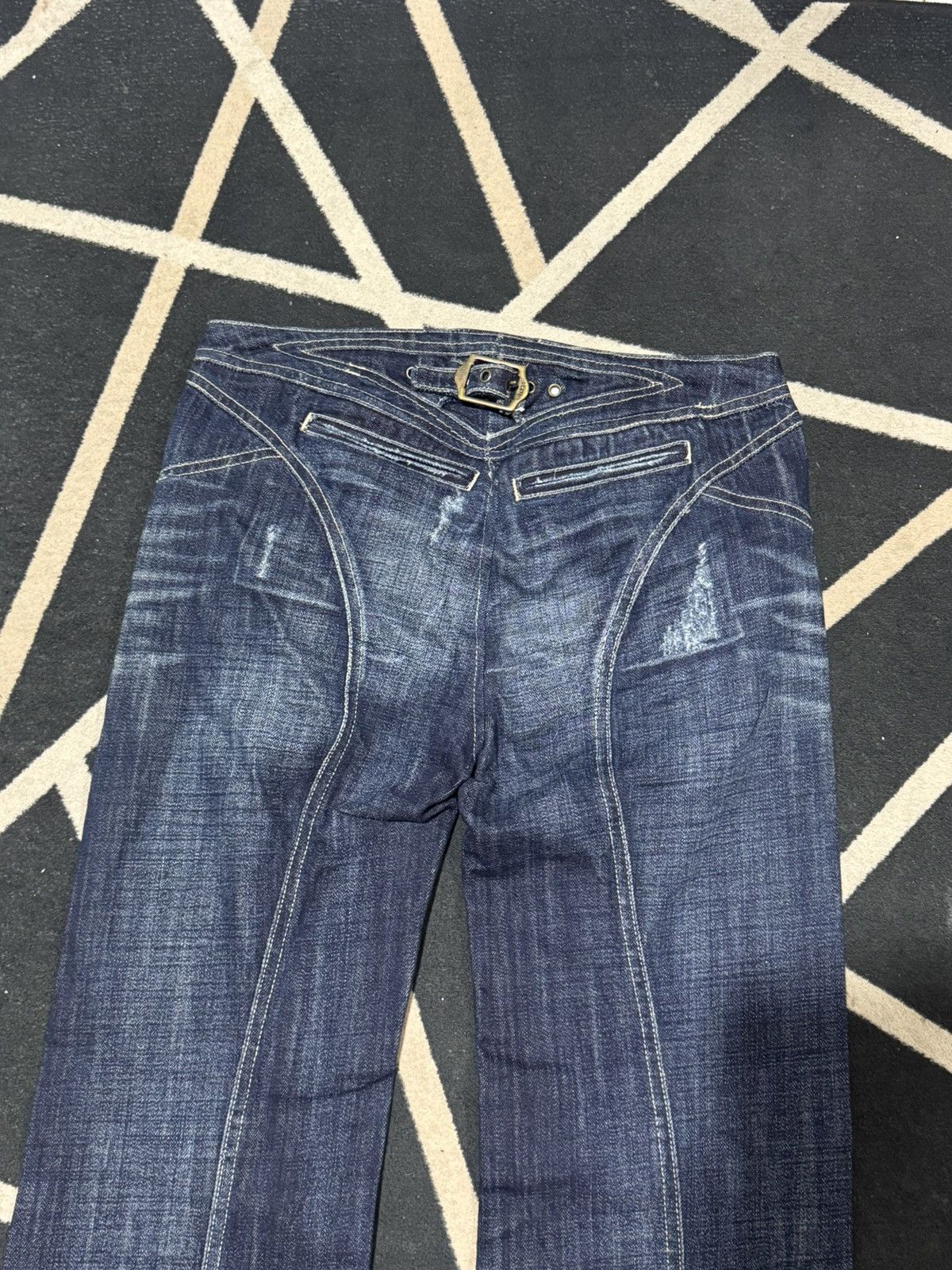 Just Cavalli 2000s Justcavalli Zipper Pants Denim Flared Low Waist Size 27" / US 4 / IT 40 - 5 Thumbnail