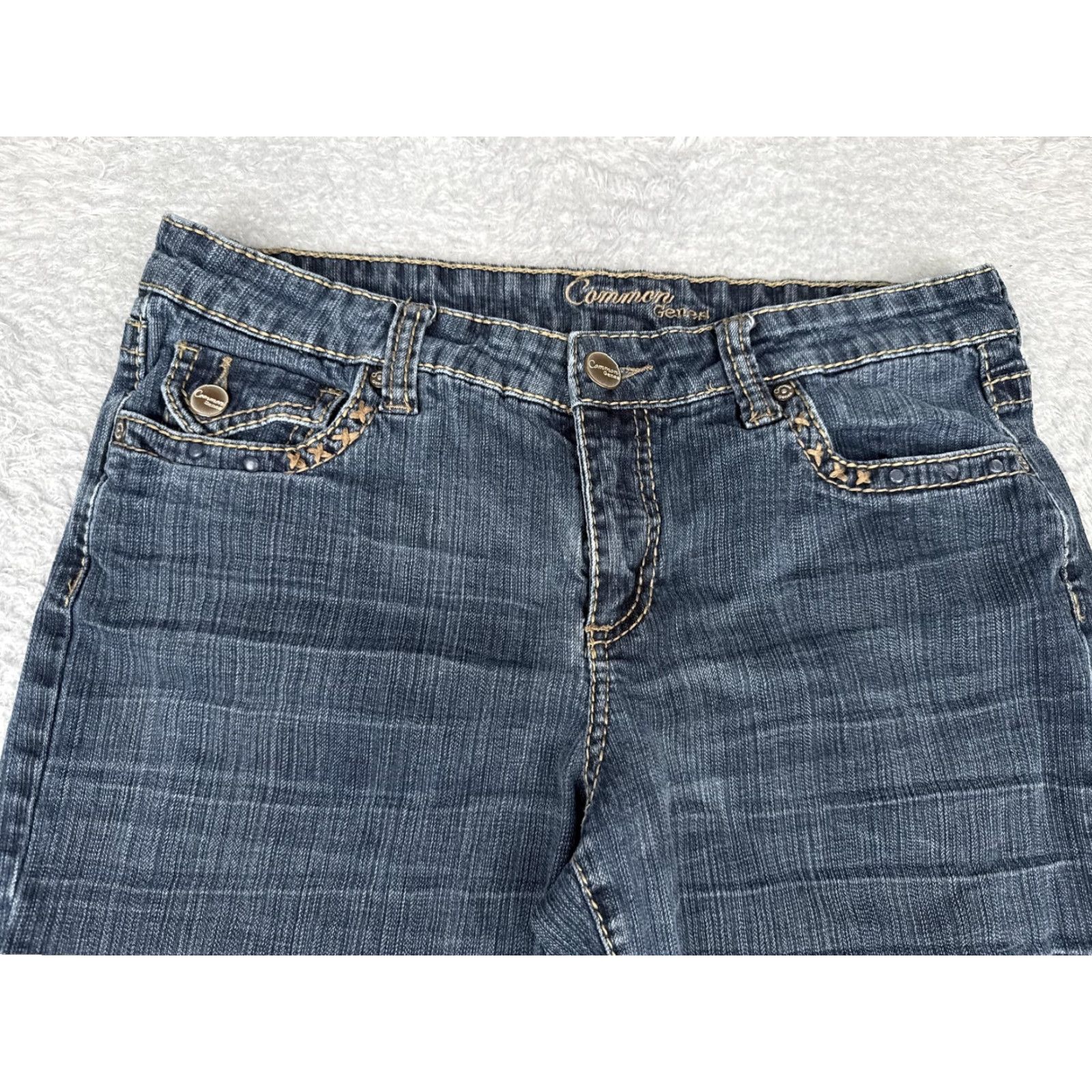 Denime Common Genes Jeans Womens 10P Blue Mid Rise Straight Leg Stretch Denim Casual Size 32" / US 10 / IT 46 - 4 Thumbnail