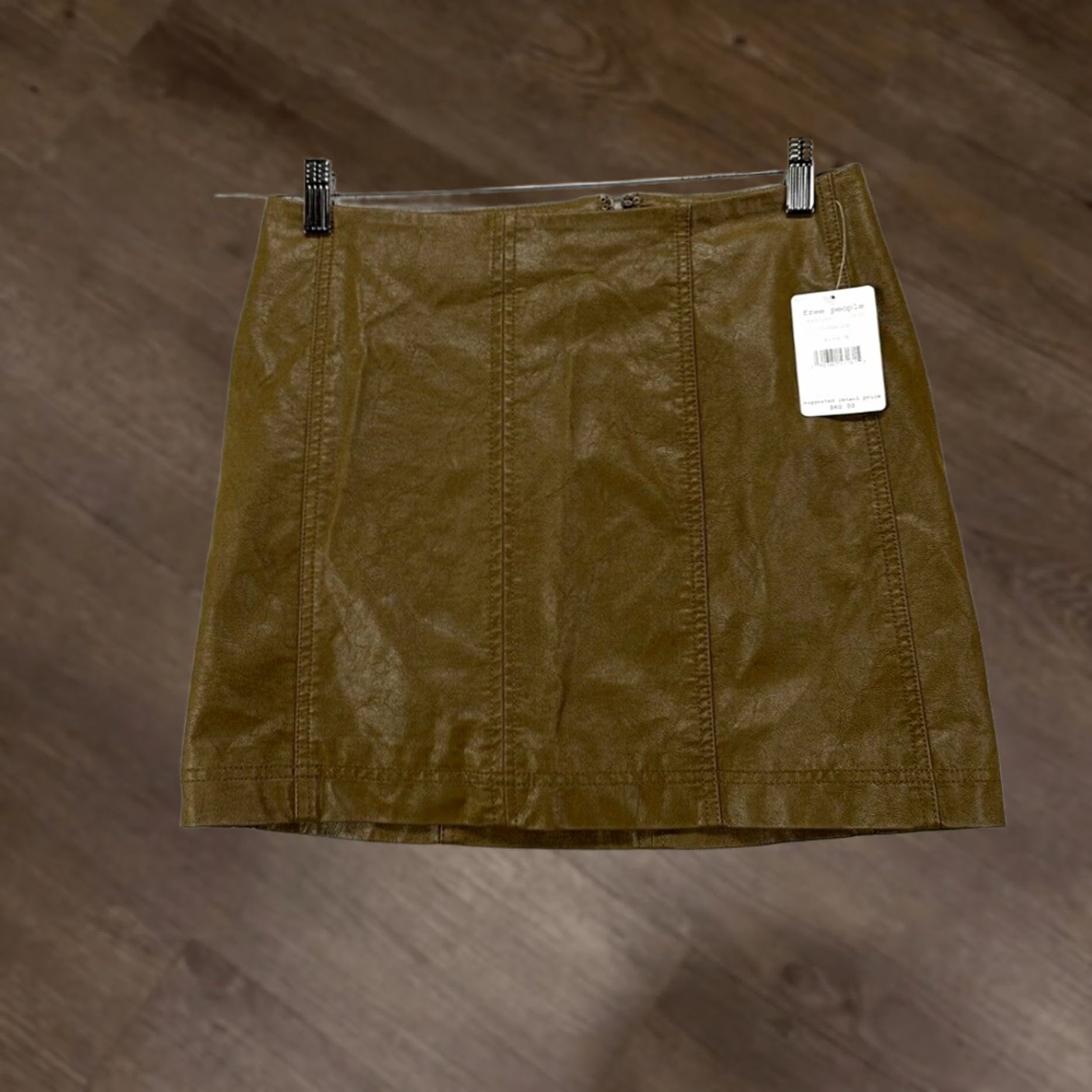 Free People VINTAGE Free People Skirt Women 8 Tobacco Back Zip Mini Straight Pencil Skirt Ladies NEW Size 30" / US 8 / IT 44 - 1 Thumbnail
