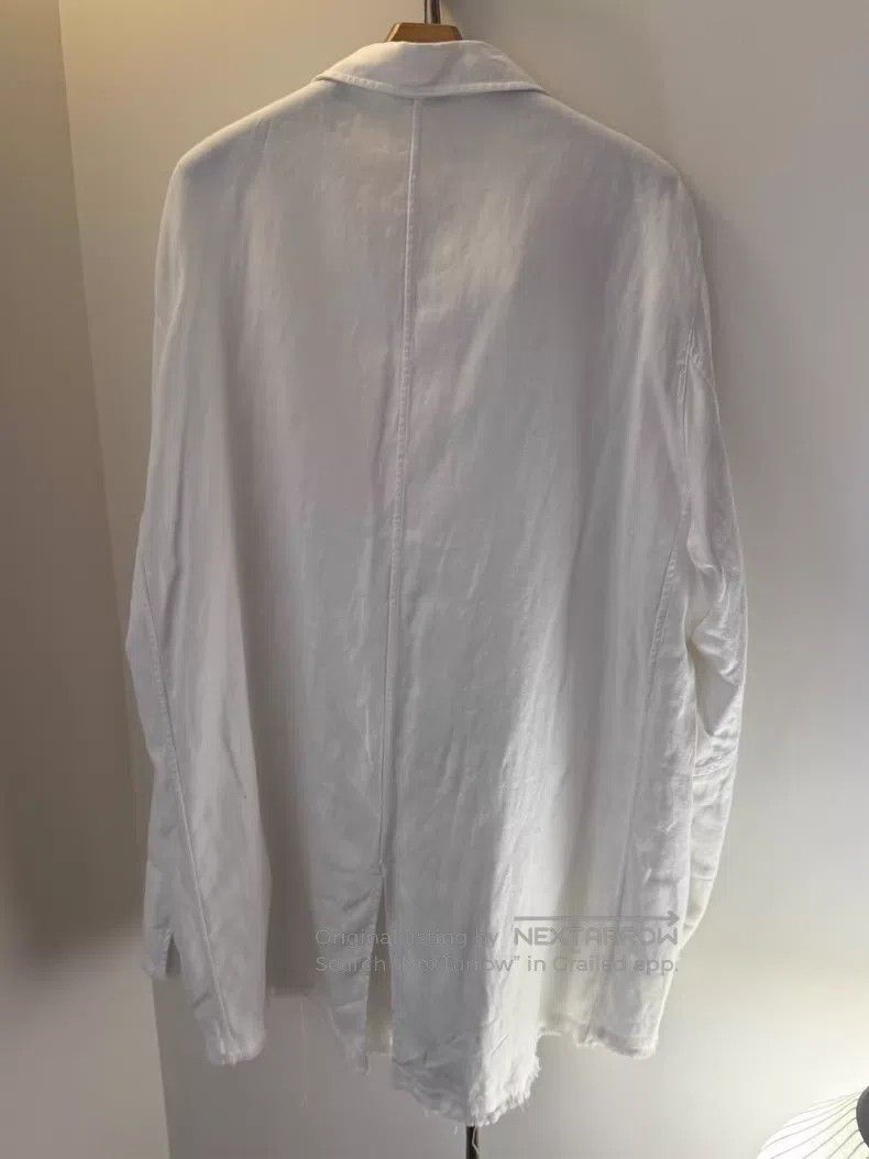 Our Legacy Our Legacy White Cotton Linen Loose Long Shirt Size US L / EU 52-54 / 3 - 4 Thumbnail
