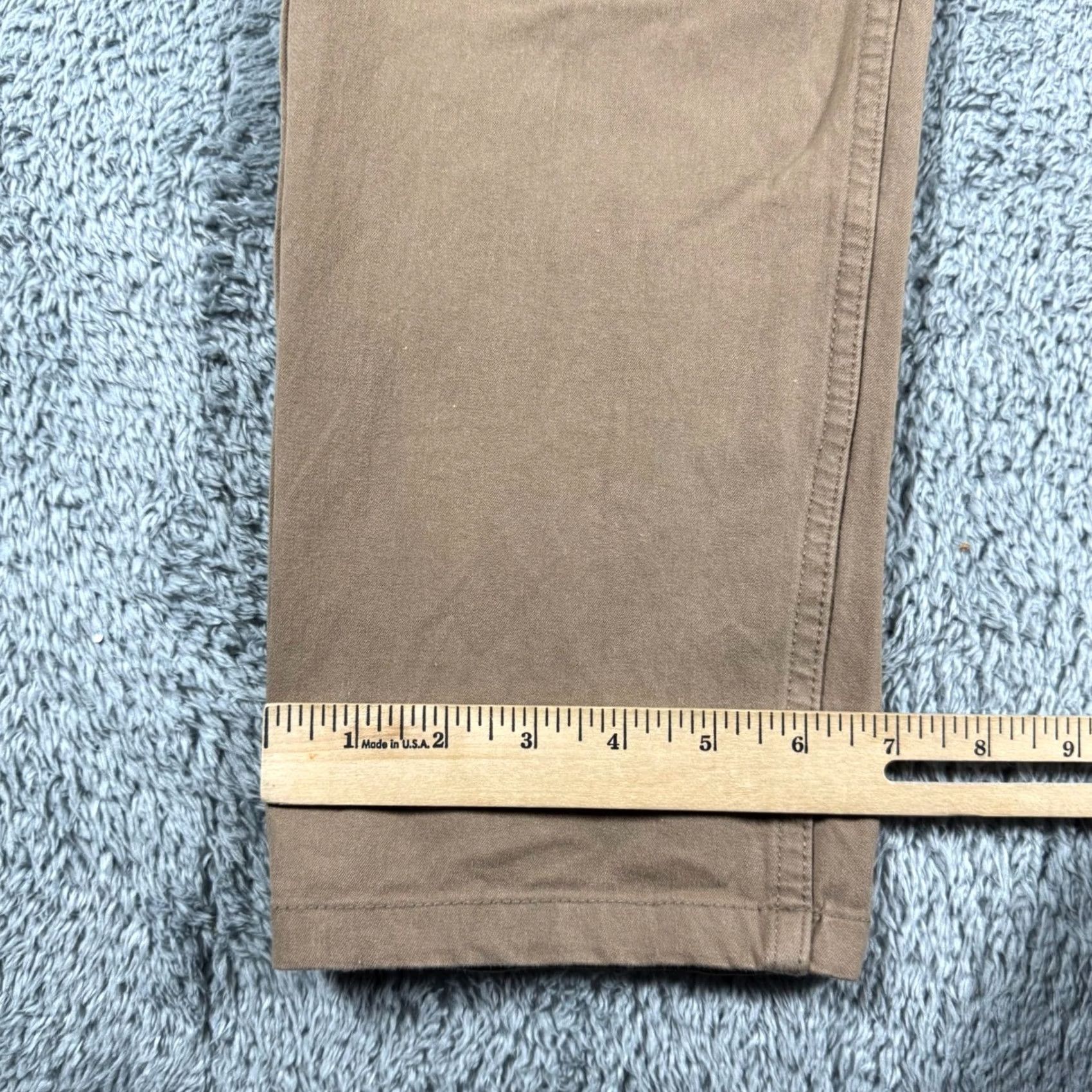 Vintage Mugsy Belmonts Chinos Pants Men 31x30 (31x28) Comfort Stretch Brown Size US 31 - 7 Thumbnail
