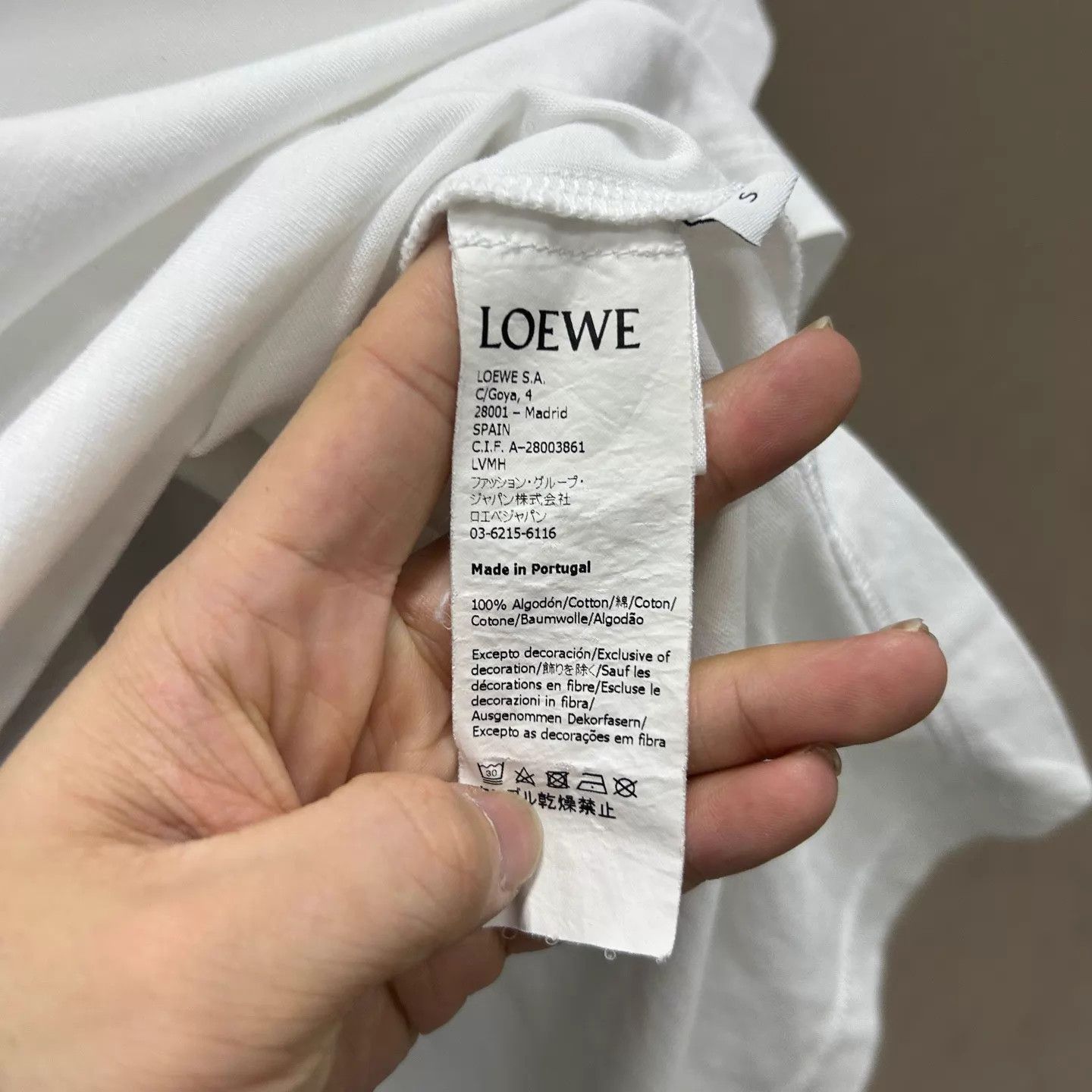 Loewe Loewe 99 White Embroidered Logo Crew SS Tee S Size US S / EU 44-46 / 1 - 4 Thumbnail
