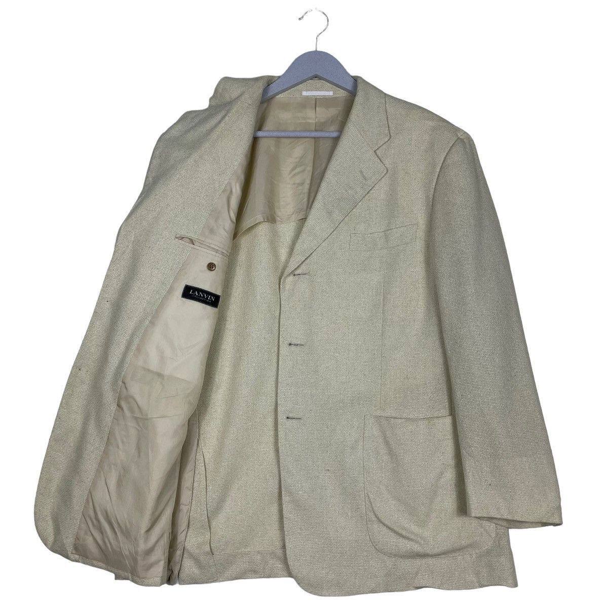Lancel × Vintage 💥LANCEL VINTAGE LINEN JACKET Size US M / EU 48-50 / 2 - 8 Thumbnail