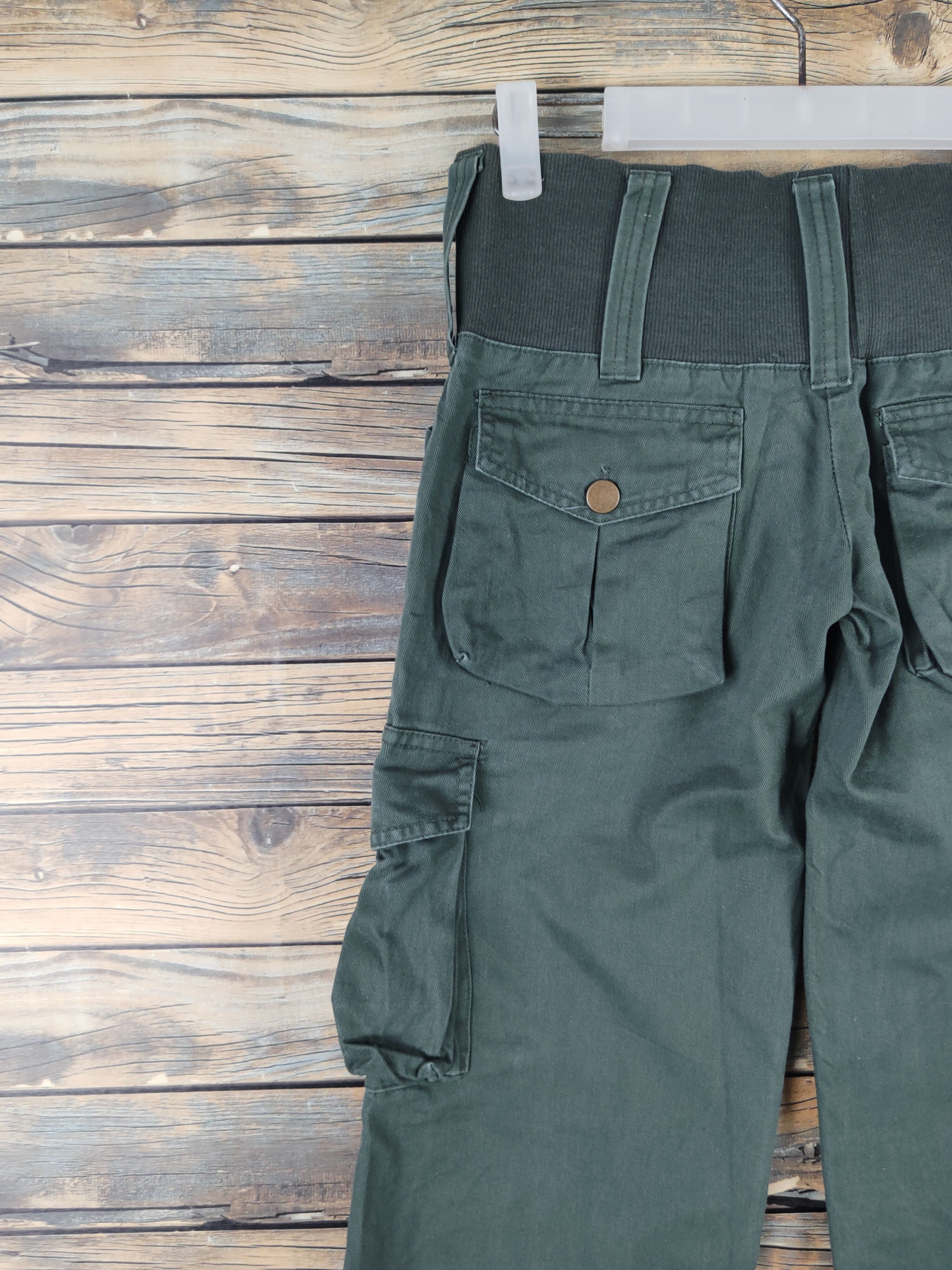 Japanese Brand DL Blue Brain Dark Green Multipocket Joggers #2398 Size 27" / US 4 / IT 40 - 8 Thumbnail