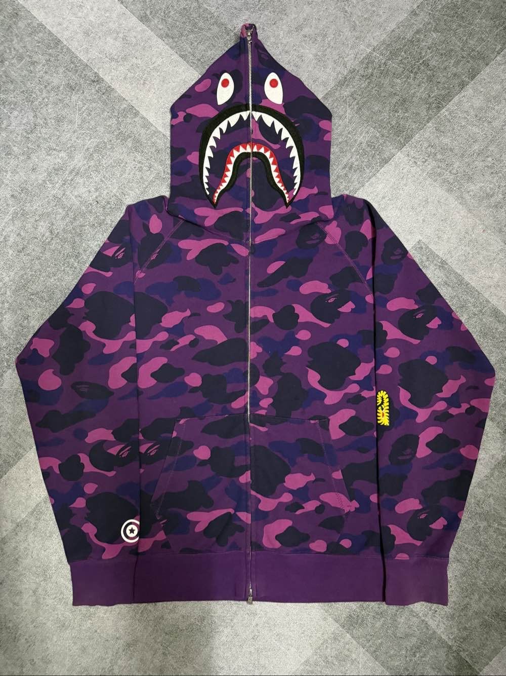 Bape A Bathing Ape Purple Camo Shark Hoodie Size XL Size US XL / EU 56 / 4 - 1 Thumbnail