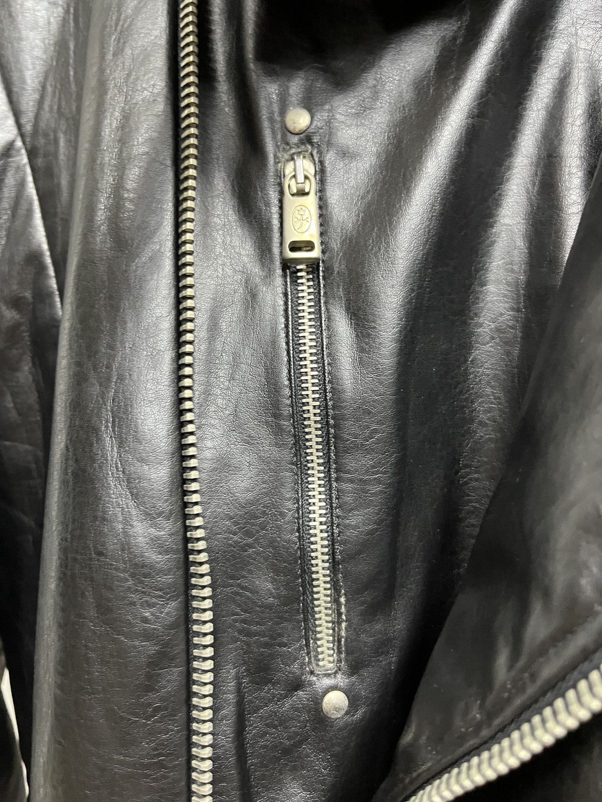 Jean Charles De Castelbajac Rare Je De Castelbajac Double Collar Leather Long Coat Size US M / EU 48-50 / 2 - 21 Thumbnail