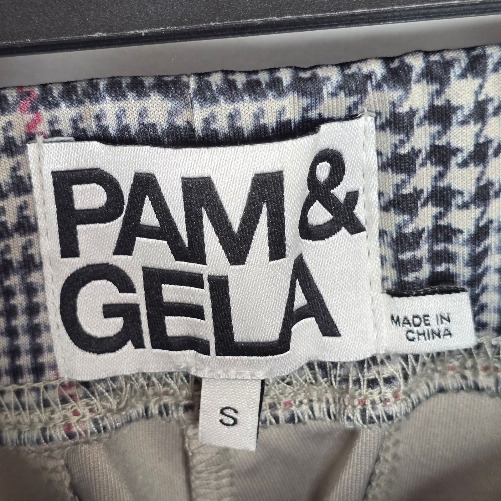 Pam & Gela Pam & Gela Glen Plaid Side Stripe Track Pants Size Small Size 29" - 4 Thumbnail